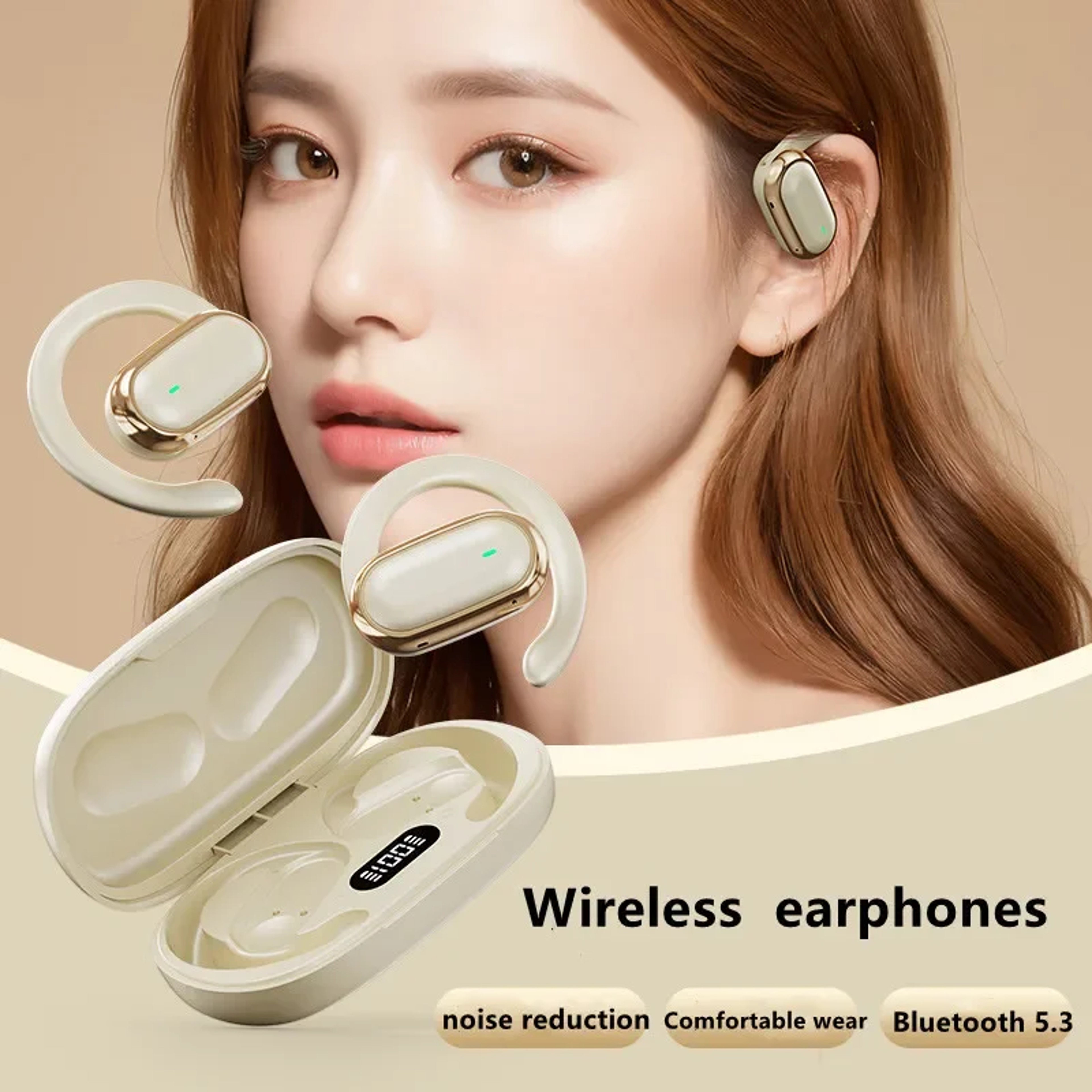 Premium TWS Bluetooth Earbuds Wireless Noise Canceling LED Display Headphones – view 3