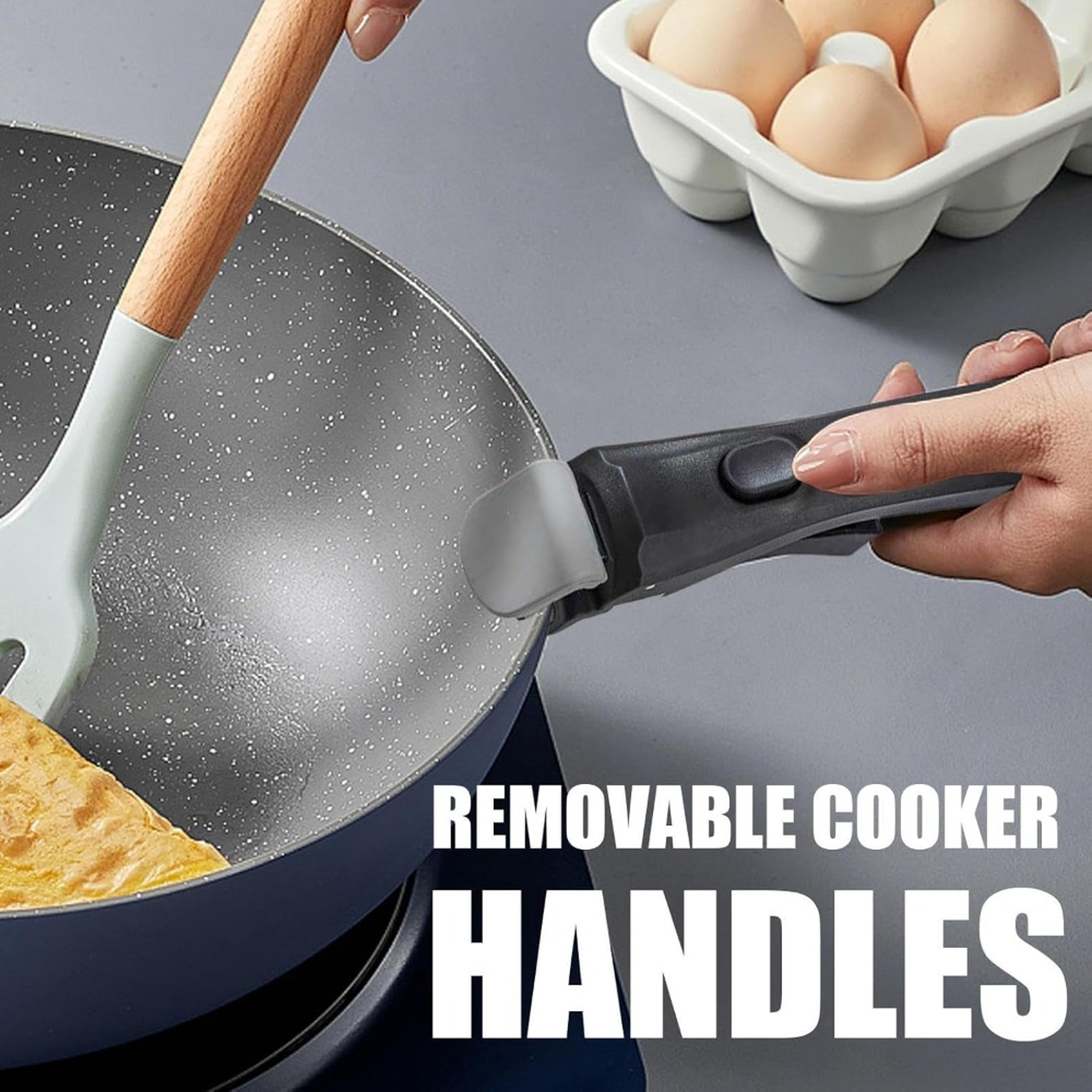 Universal Detachable Pot Handle Replaceable Cookware Grip For Family  Outdoor 3