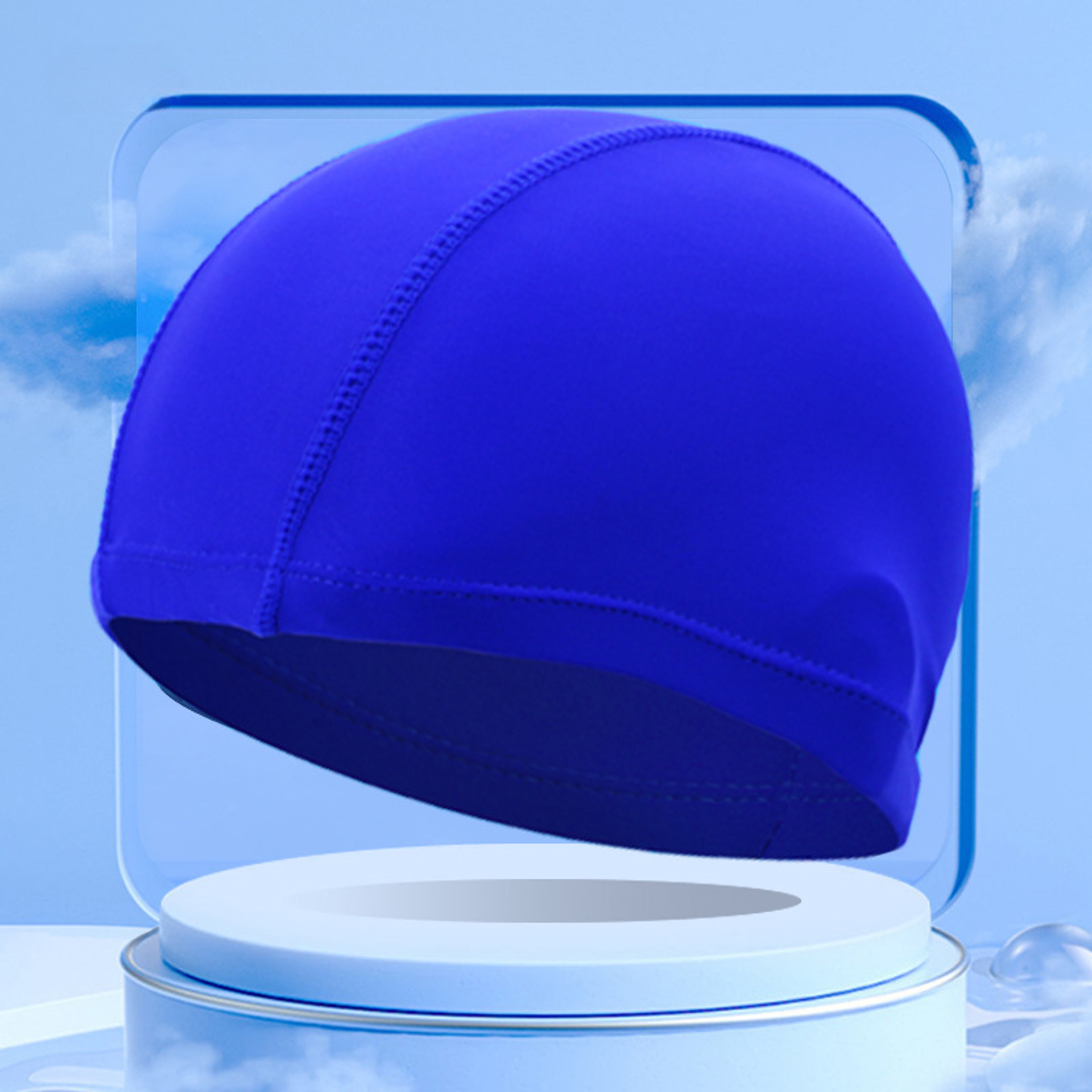 Ultra Thin Comfortable Swimming Cap For Long Hair Nylon Swim Cap With Ear Protection 5
