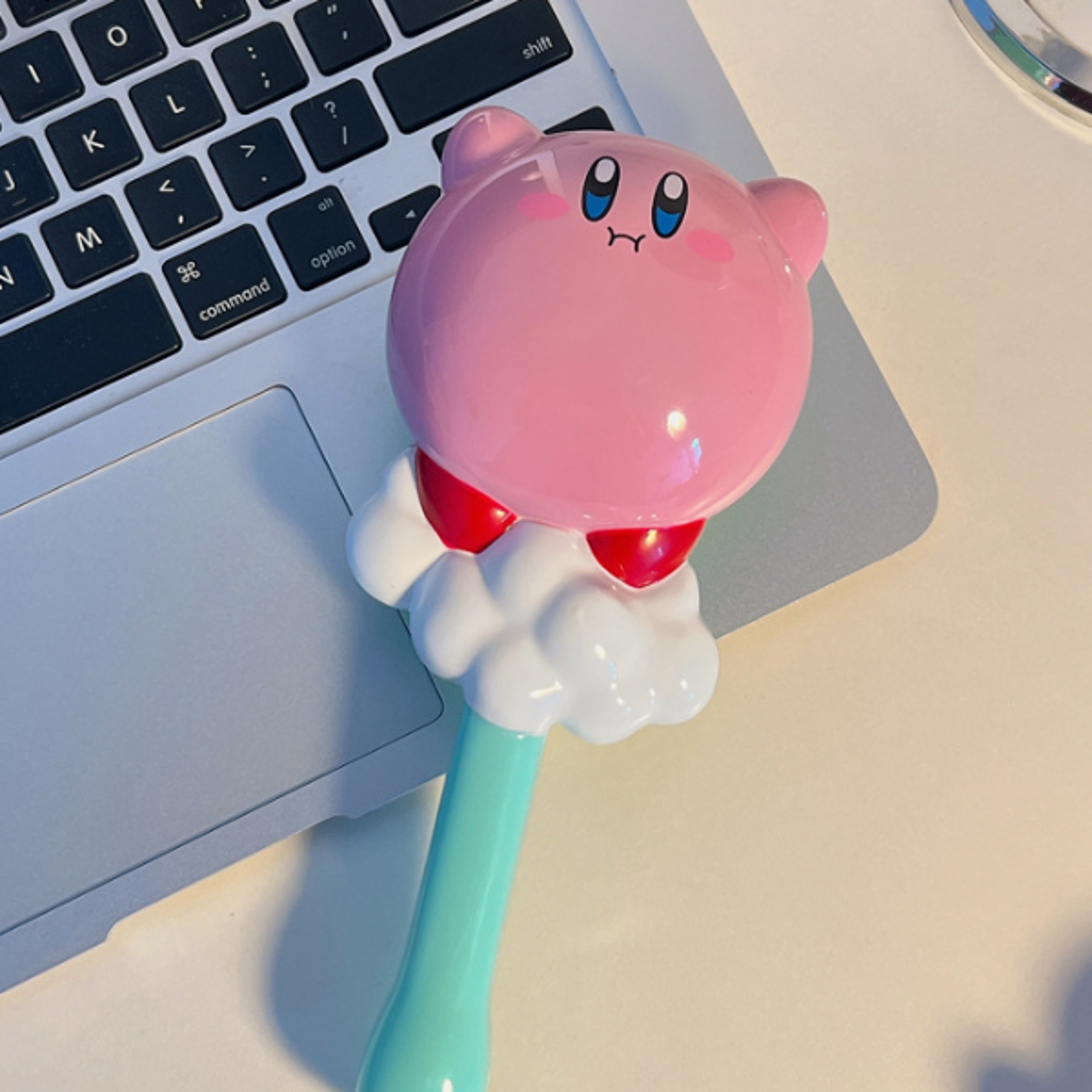 Kirby Cartoon Hair Brush with Air Cushion Scalp Massage