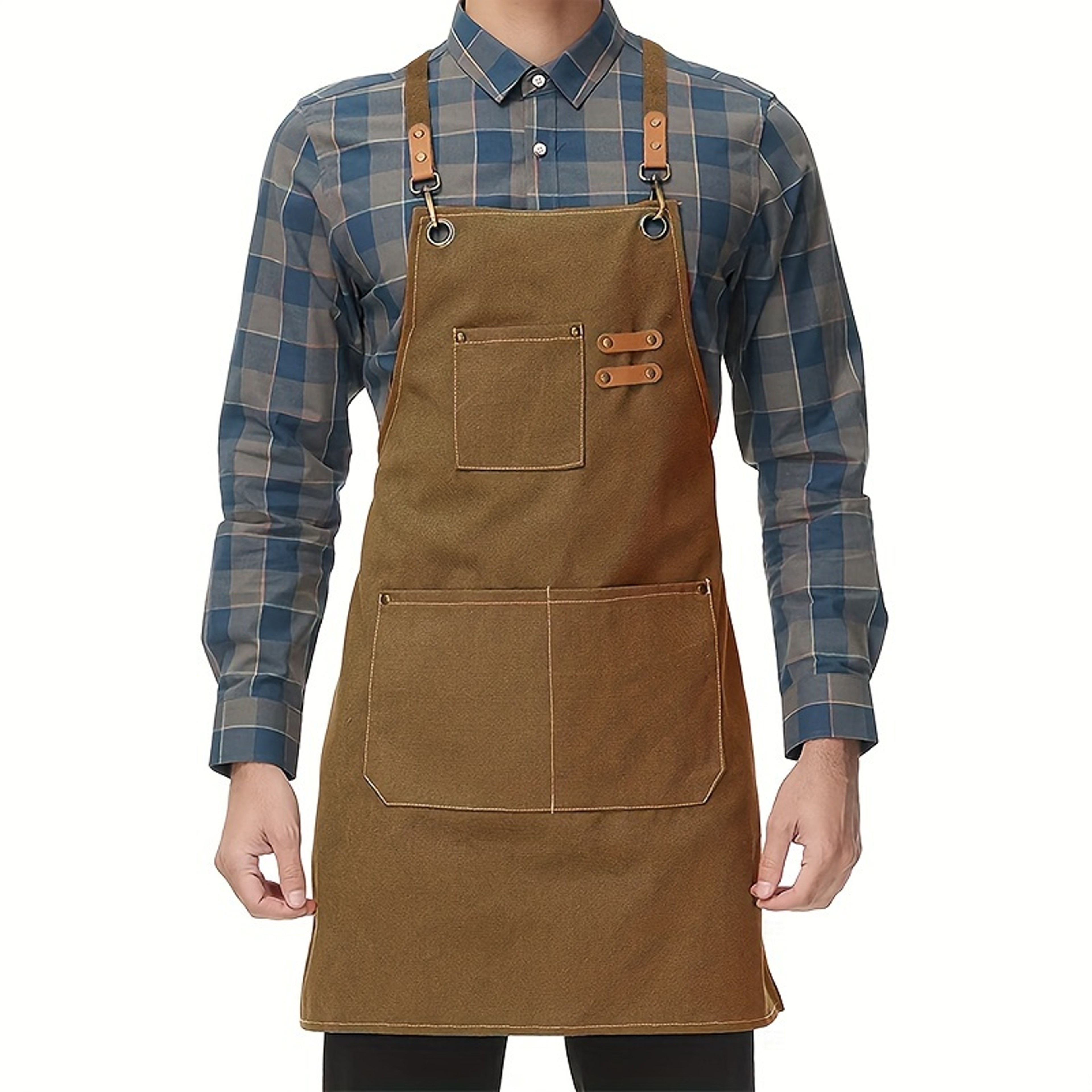 Durable Canvas Kitchen Apron with Tool Pockets for Men & Women – view 1
