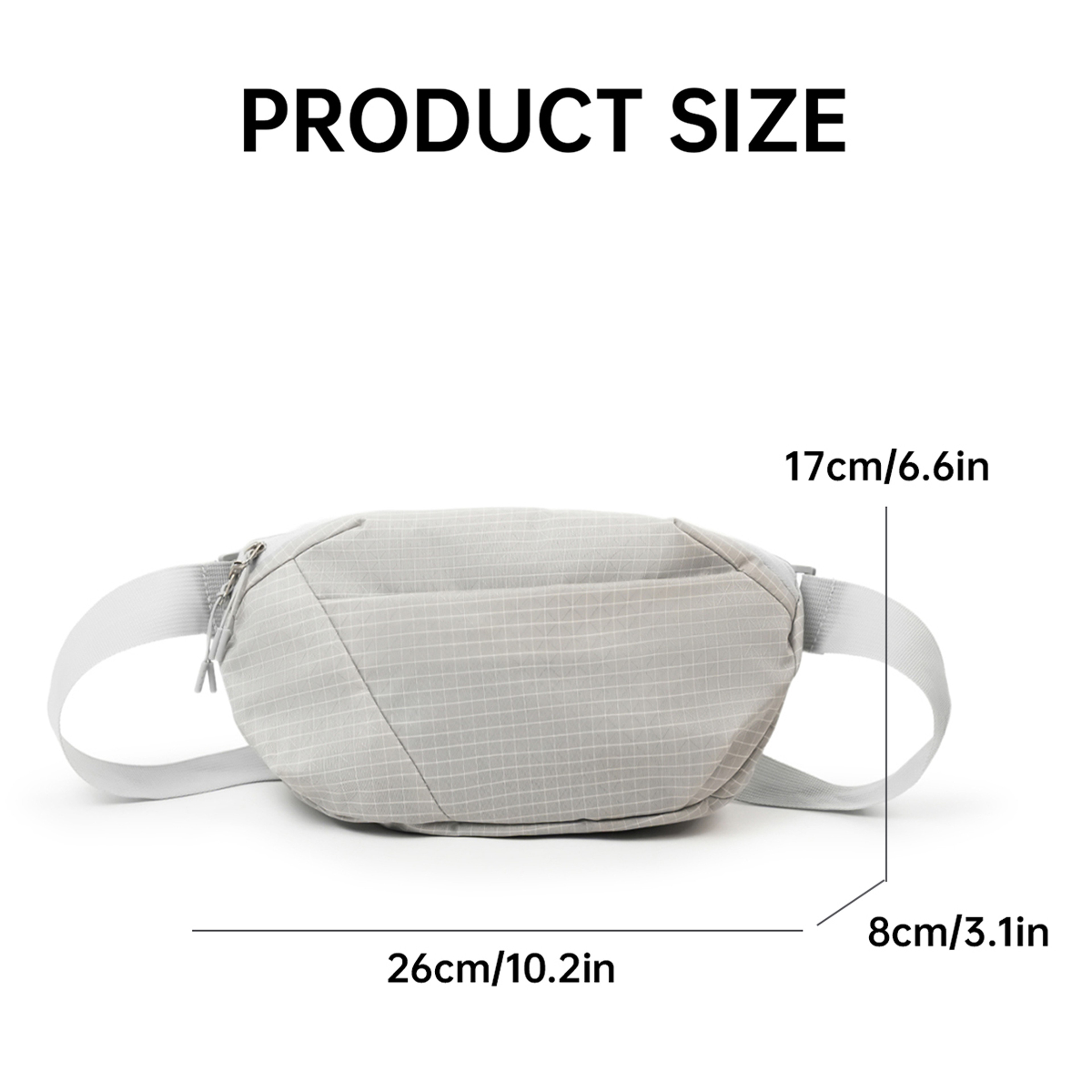 Premium Plaid Mini Chest Bag Lightweight Nylon Phone Shoulder Bag for Travel & Commuting – view 6