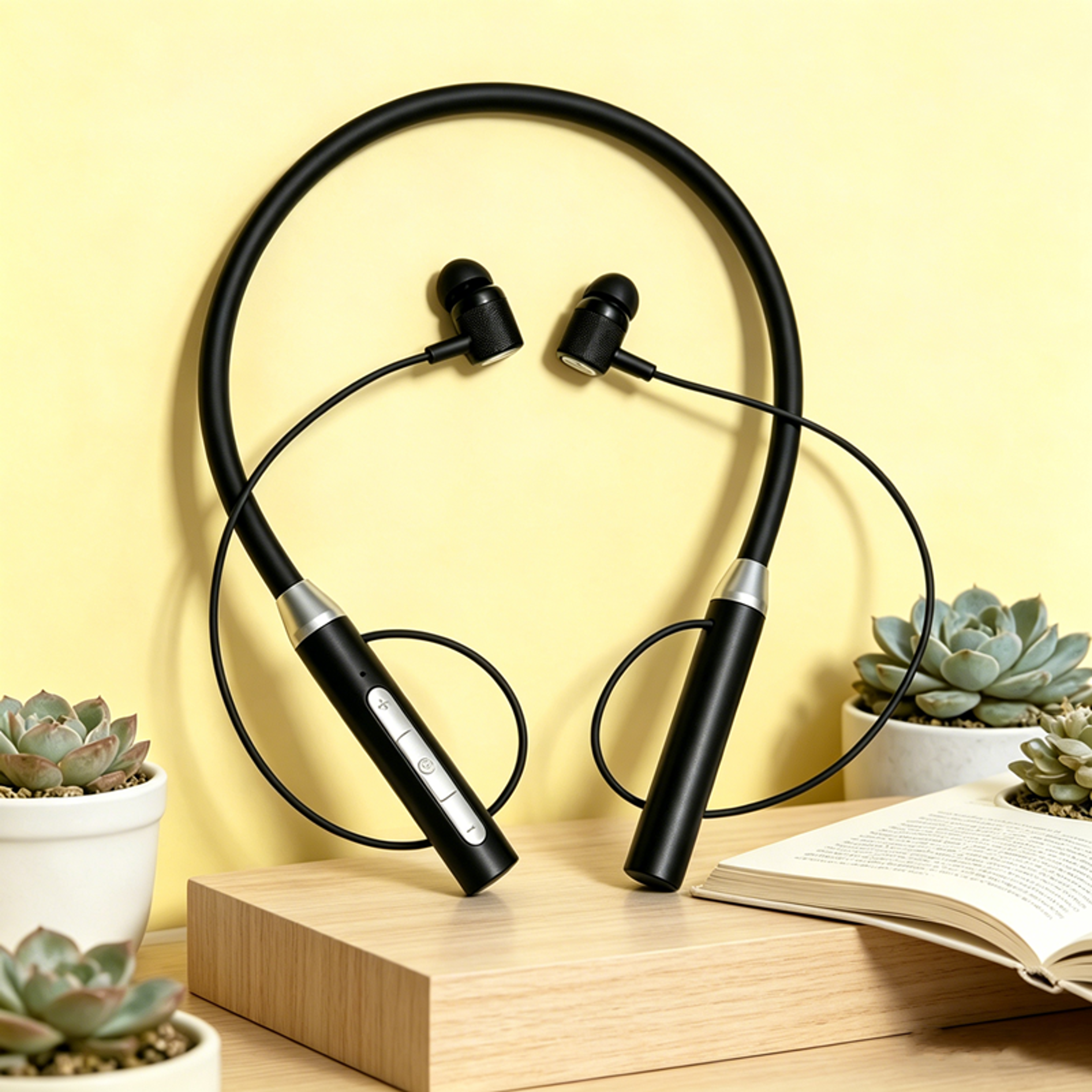 Wireless Bluetooth Neckband Headphones with Microphone – view 1