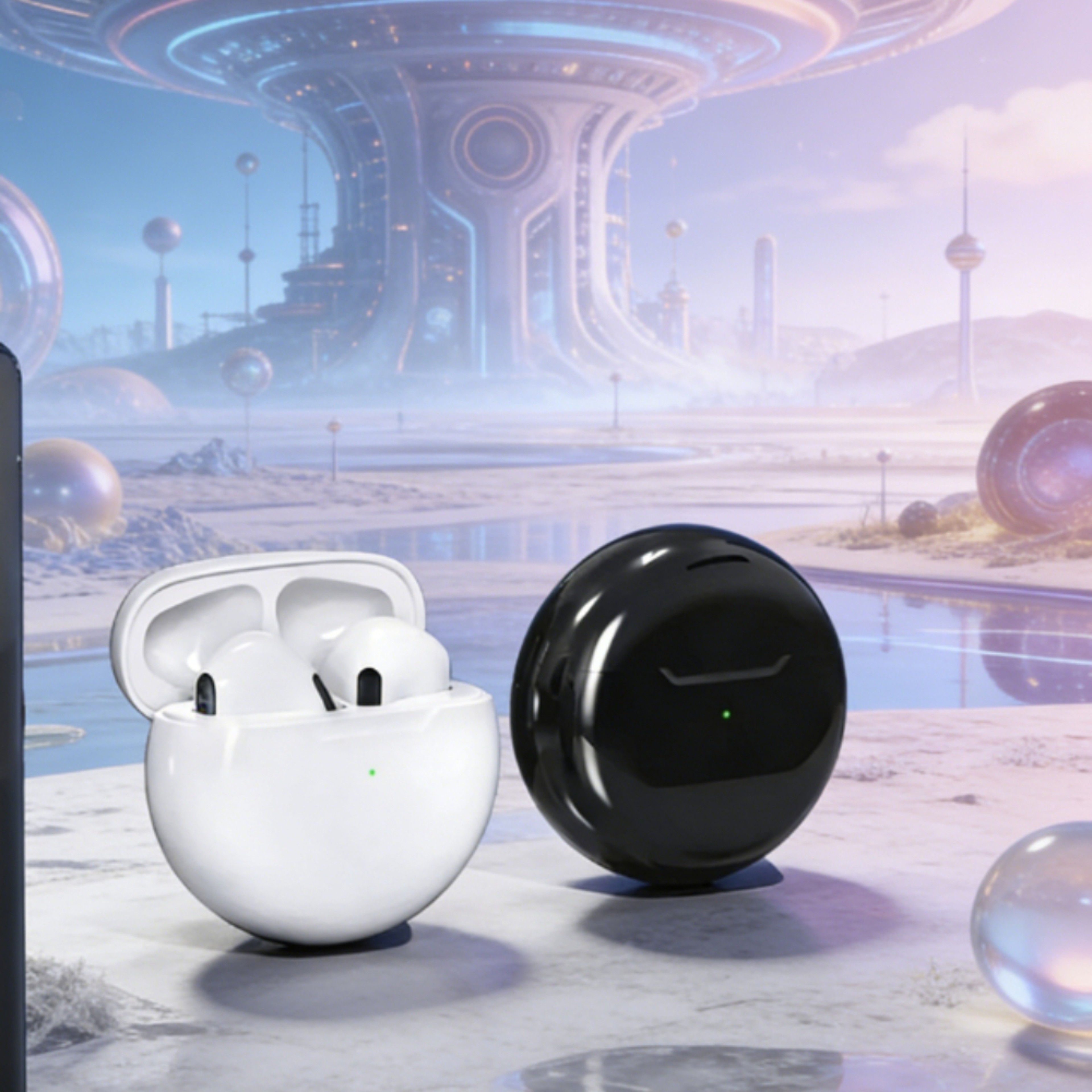 Wireless Sport Bluetooth Earbuds with Mic and Charging Case – view 1