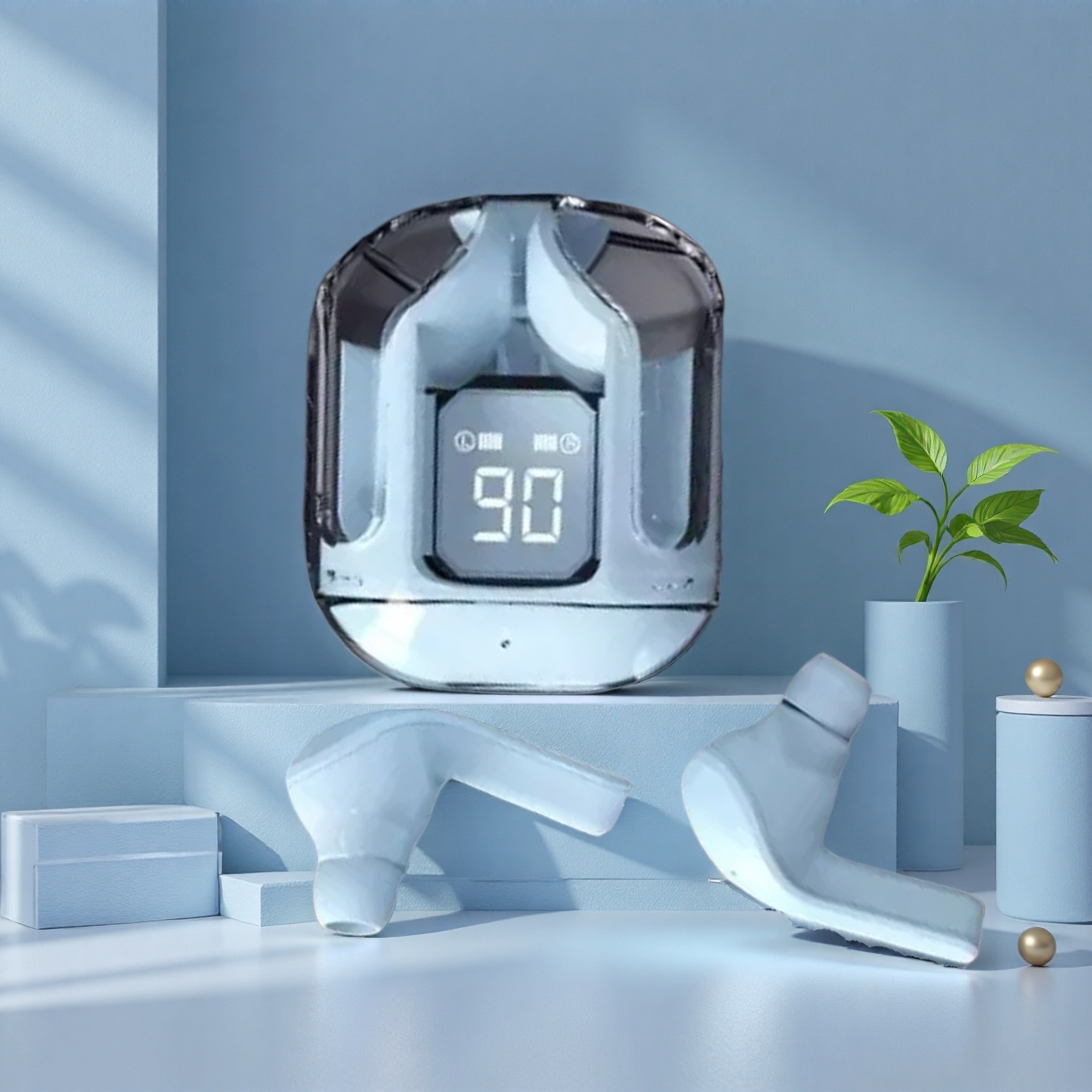 Mini Wireless Bluetooth Earbuds with LED Digital Display – view 1