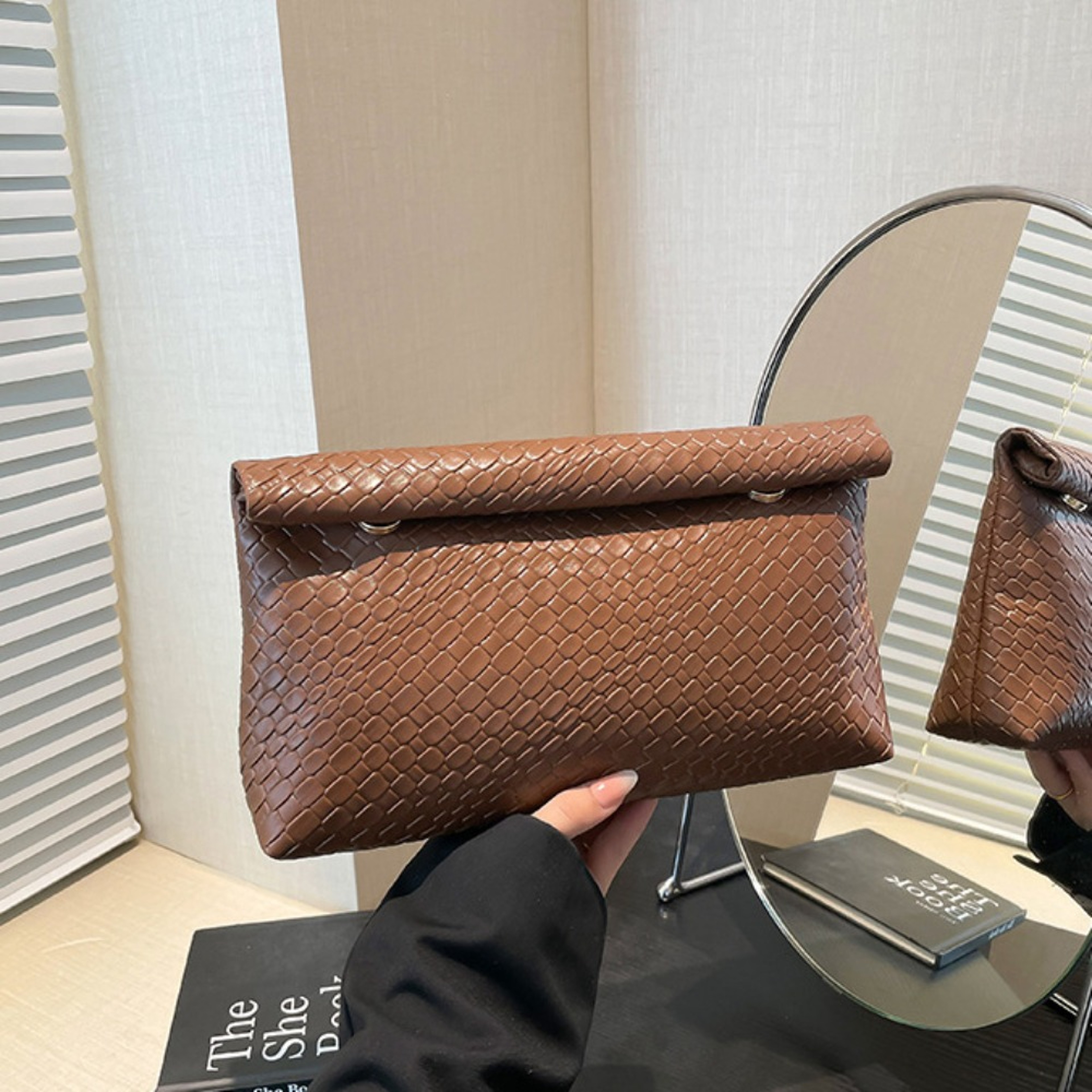 Elegant Stone Pattern Women Clutch Bag Large Capacity Evening Handbag 7