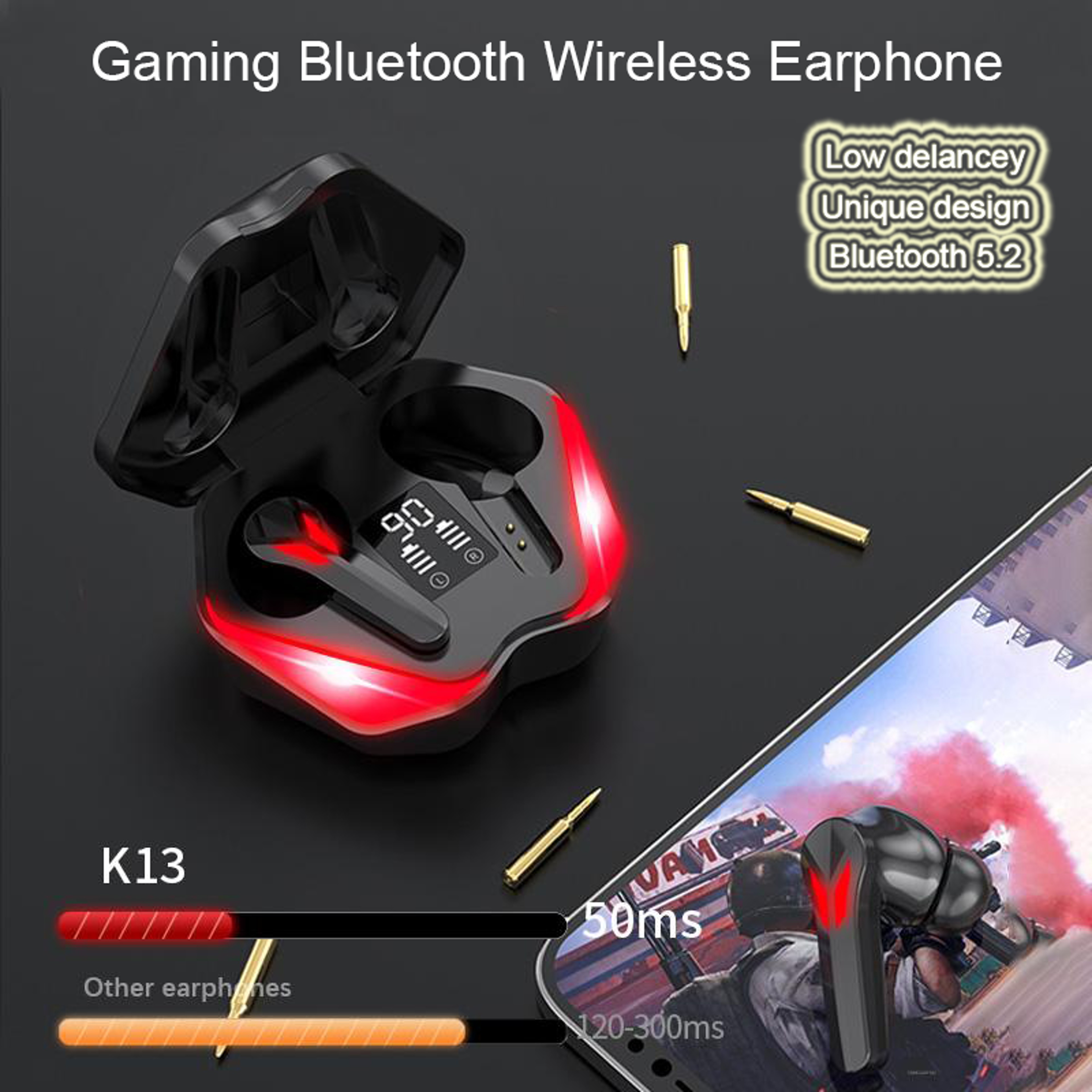 Premium Bluetooth Earphones Wireless Headphones with Mic HiFi Stereo & Noise Cancelling – view 3