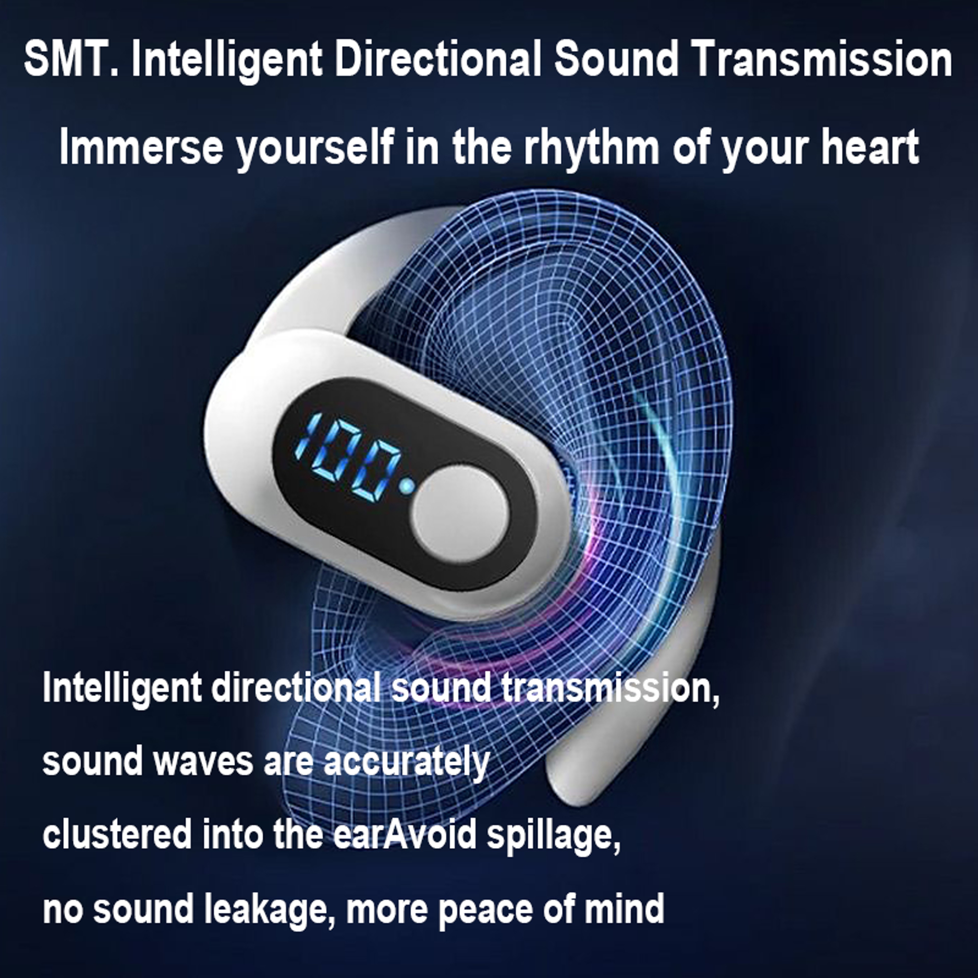Bluetooth Wireless Ear Hook Earphones with Mic for Sports & Music – view 4