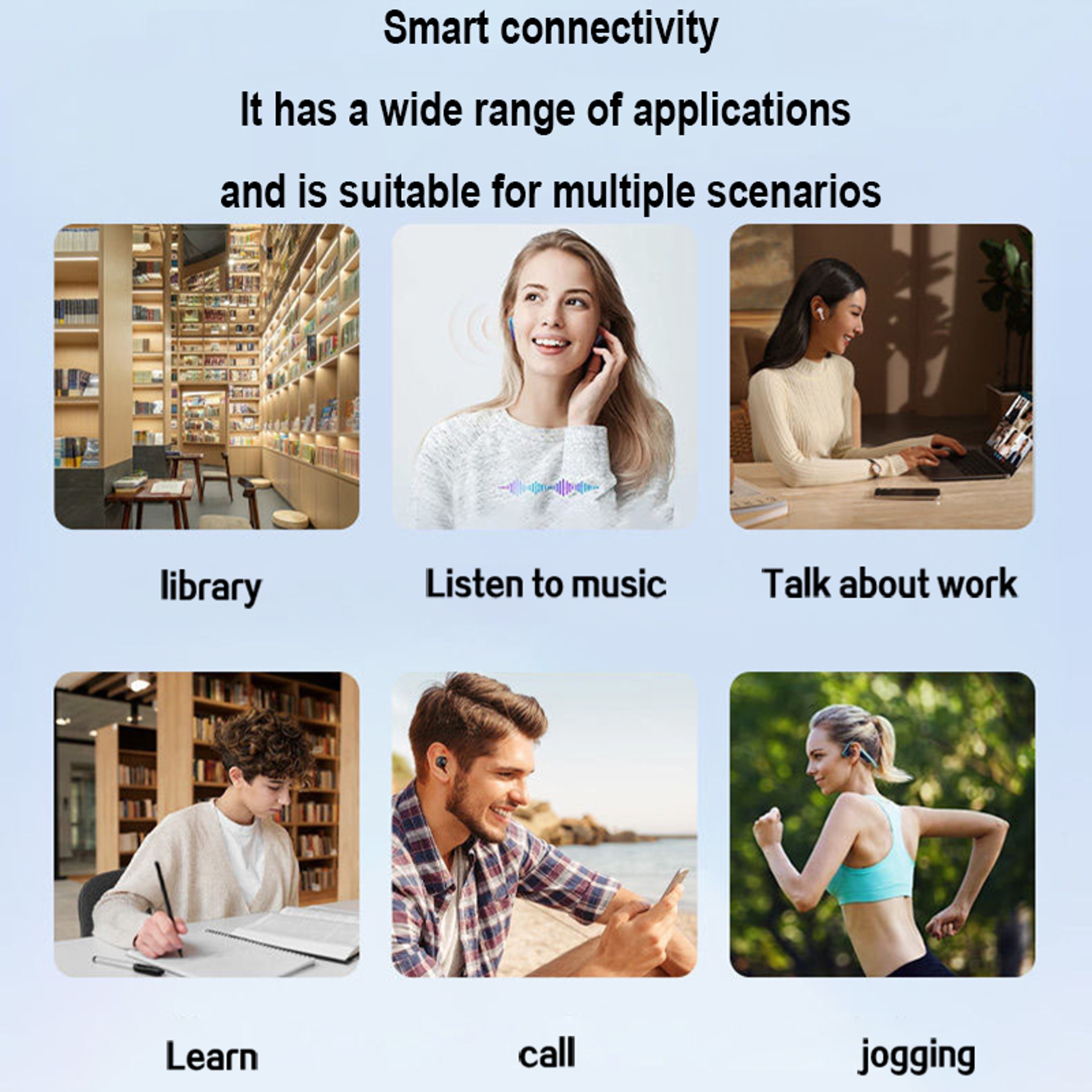 Bluetooth Wireless Ear Hook Earphones with Mic for Sports & Music – view 5