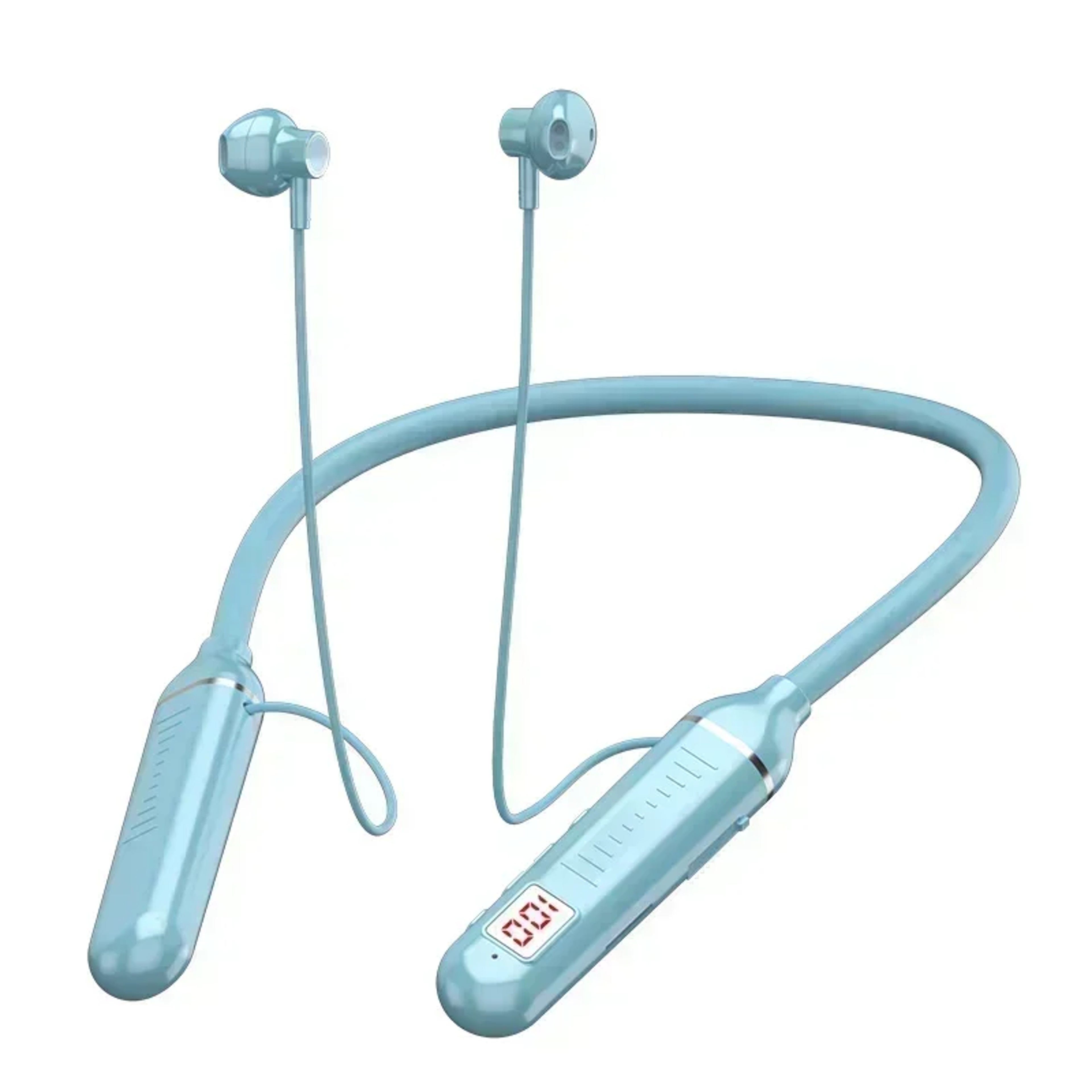 Wireless Bluetooth Neckband Earphones with LED Display & HIFI Sound – view 7