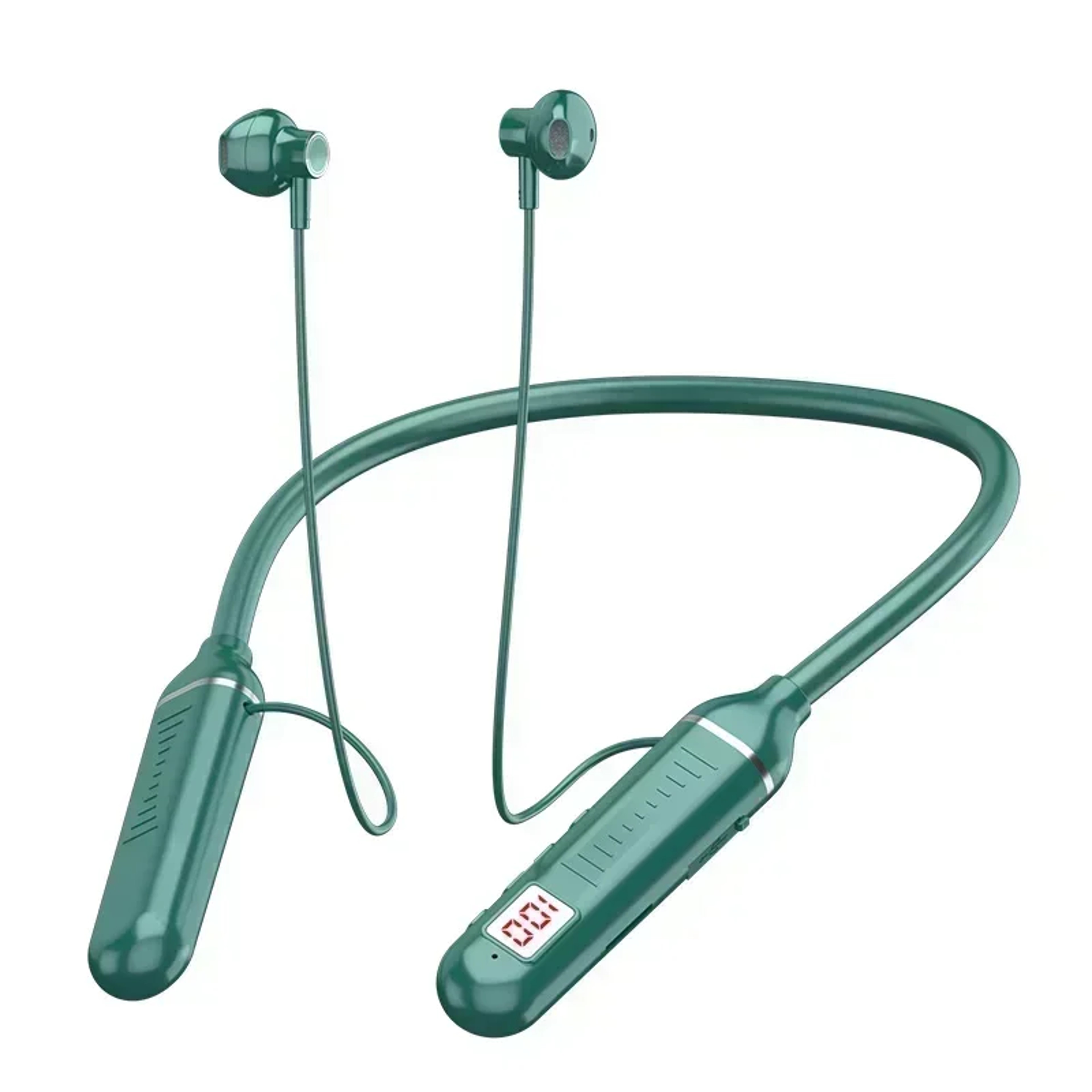 Wireless Bluetooth Neckband Earphones with LED Display & HIFI Sound – view 8