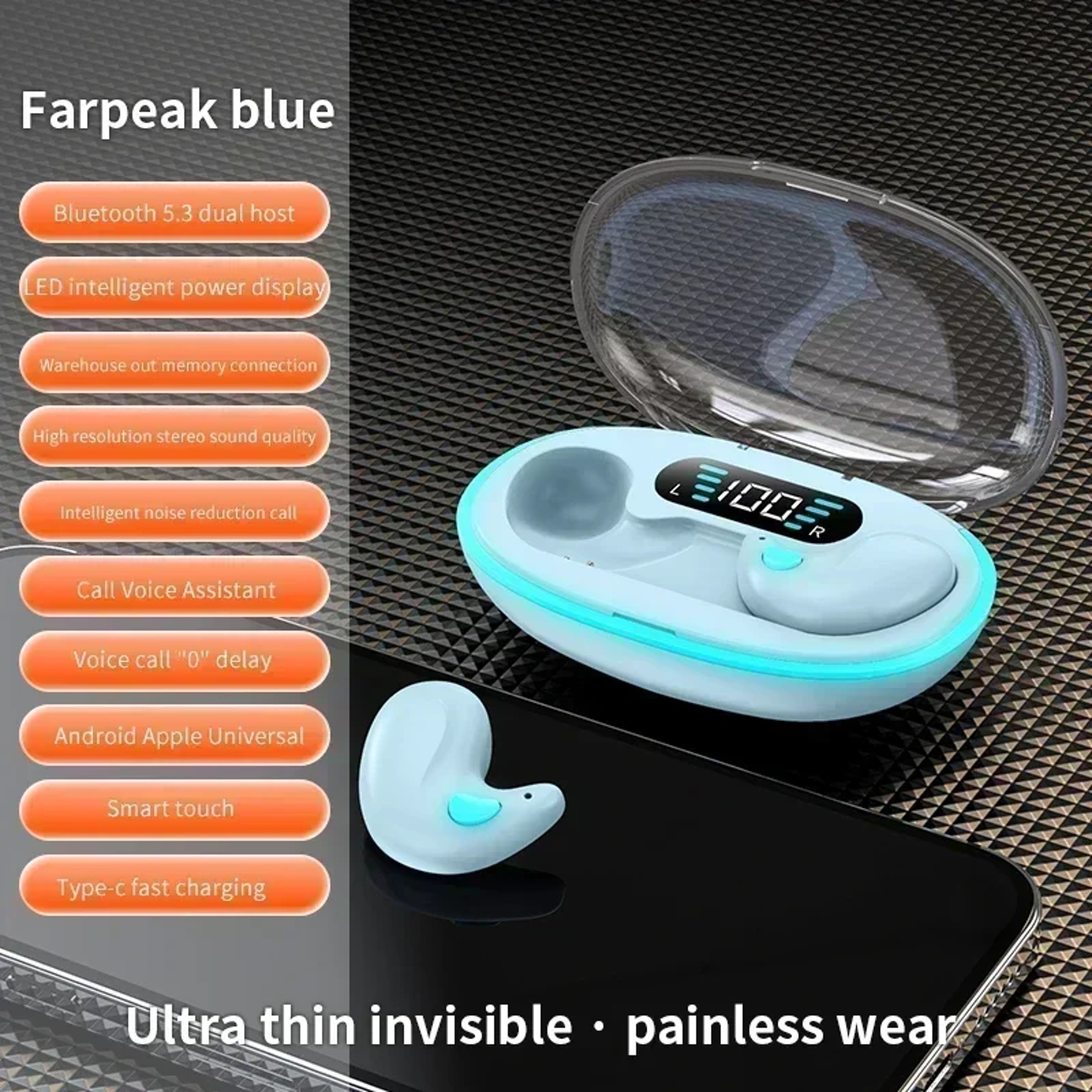 Ultra Light Wireless Bluetooth Earbuds with Long Lasting Battery – view 11