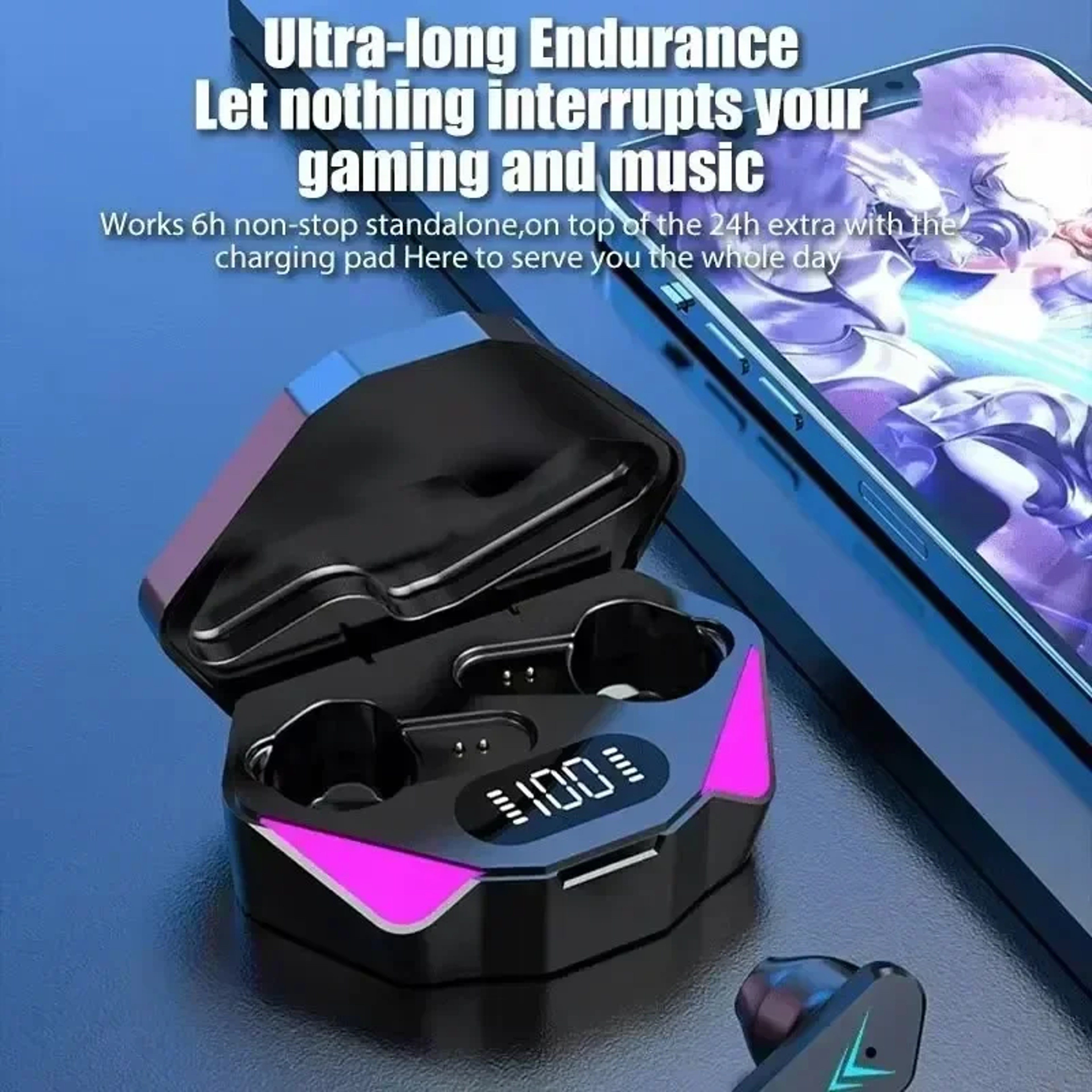 Wireless TWS Bluetooth Gamer Headset with Mic for Smartphones – view 3