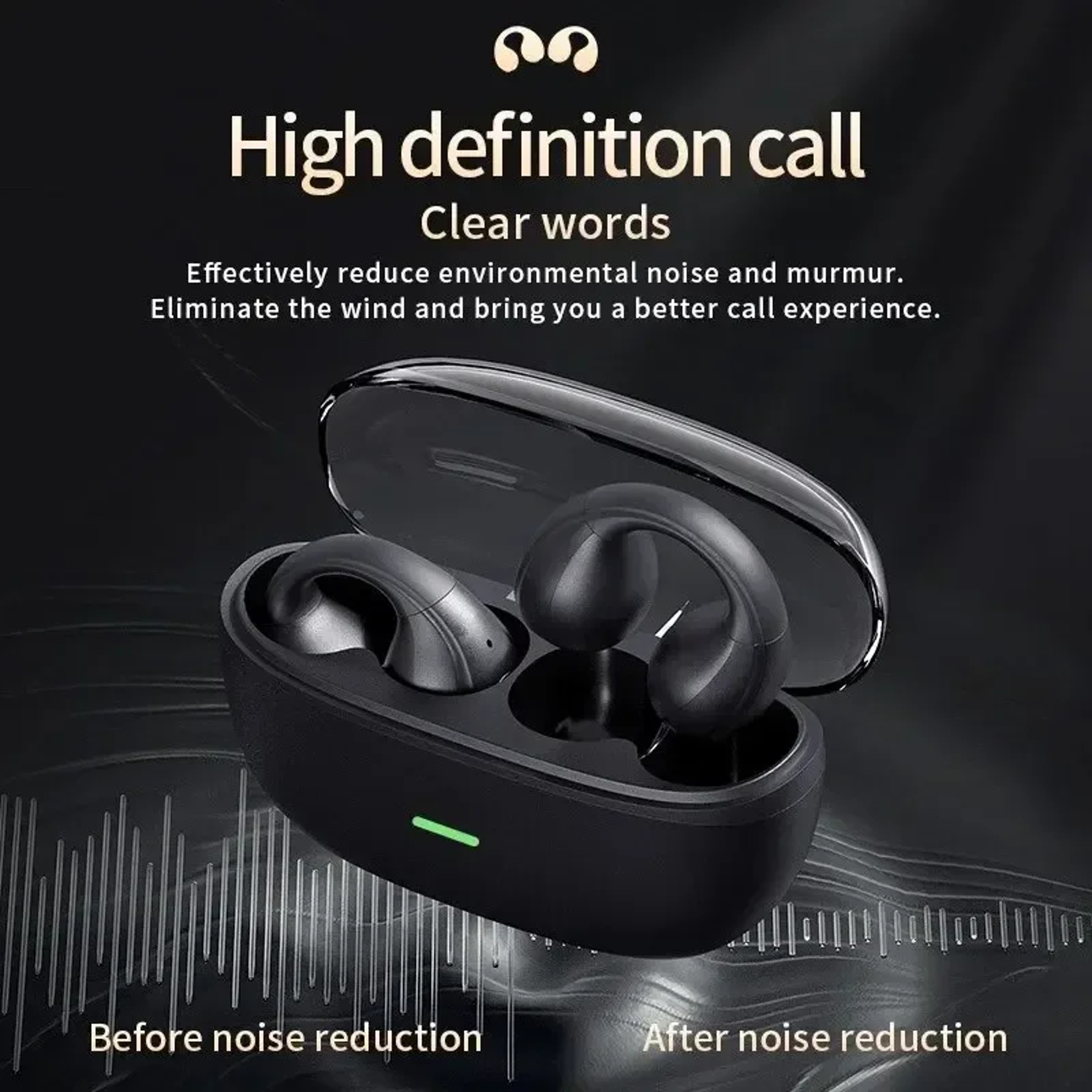 Clip On TWS Bluetooth Earbuds with HD Calls and Sport Fit – view 1