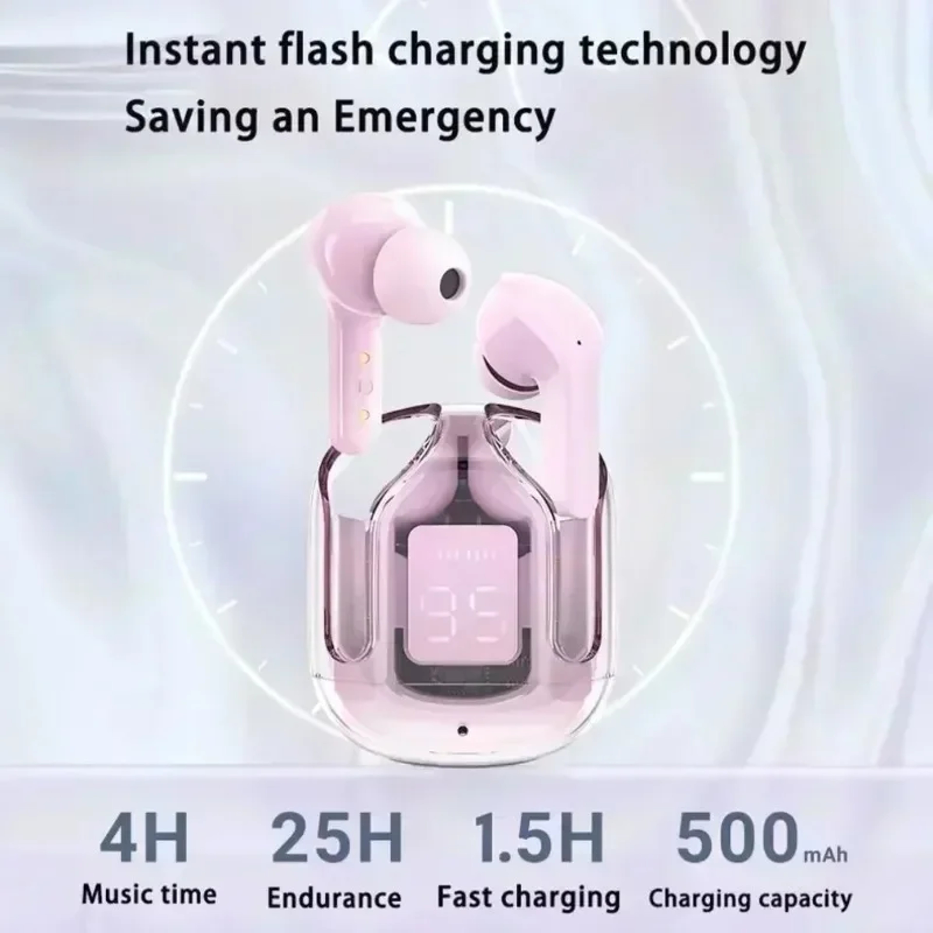 Mini TWS Wireless Earbuds With Smart LED Battery Digital Display  HD Stereo Bluetooth Earphones 3