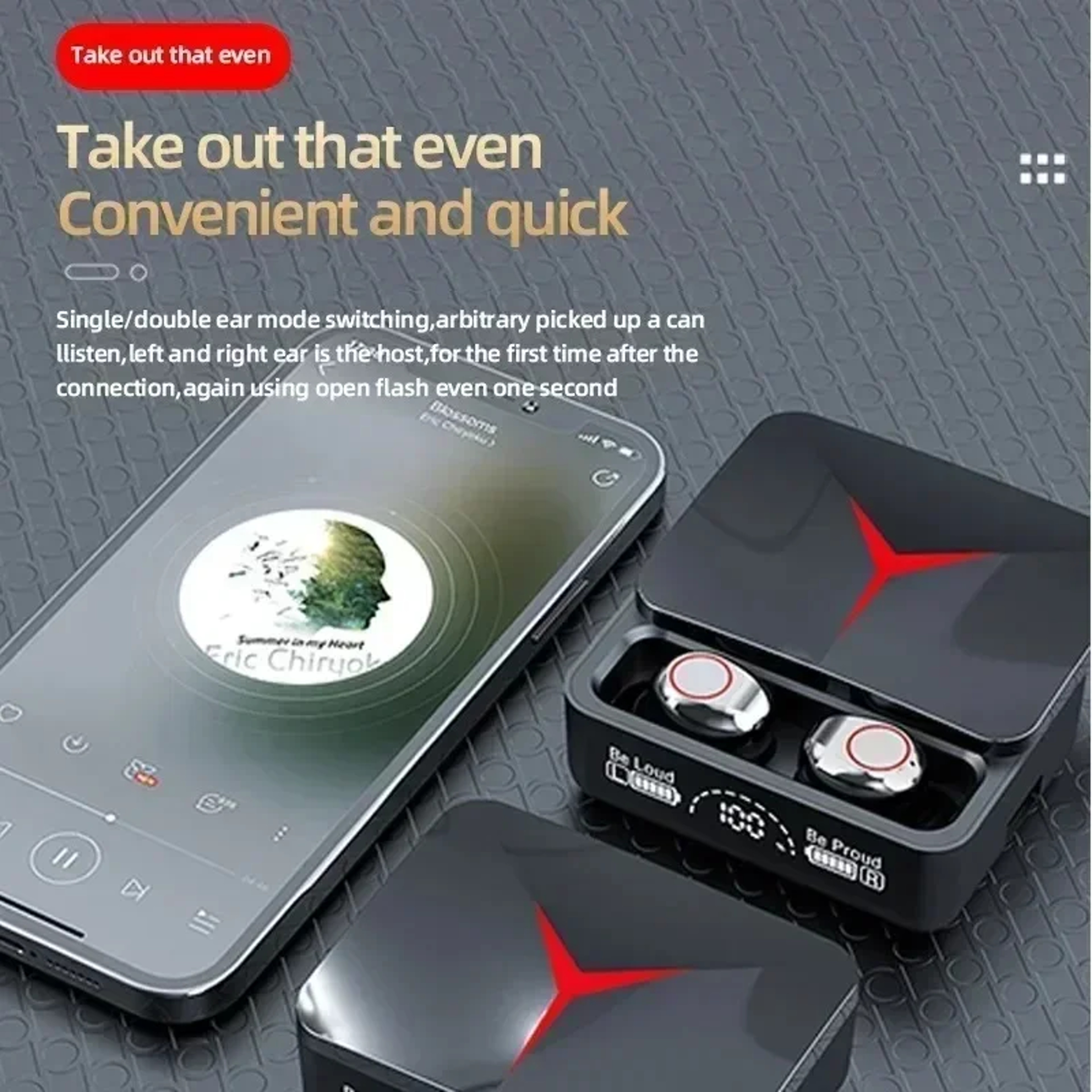 Premium TWS Bluetooth Earbuds Wireless Gaming & Sport Bluetooth Headphones with Touch Control Mic – view 3