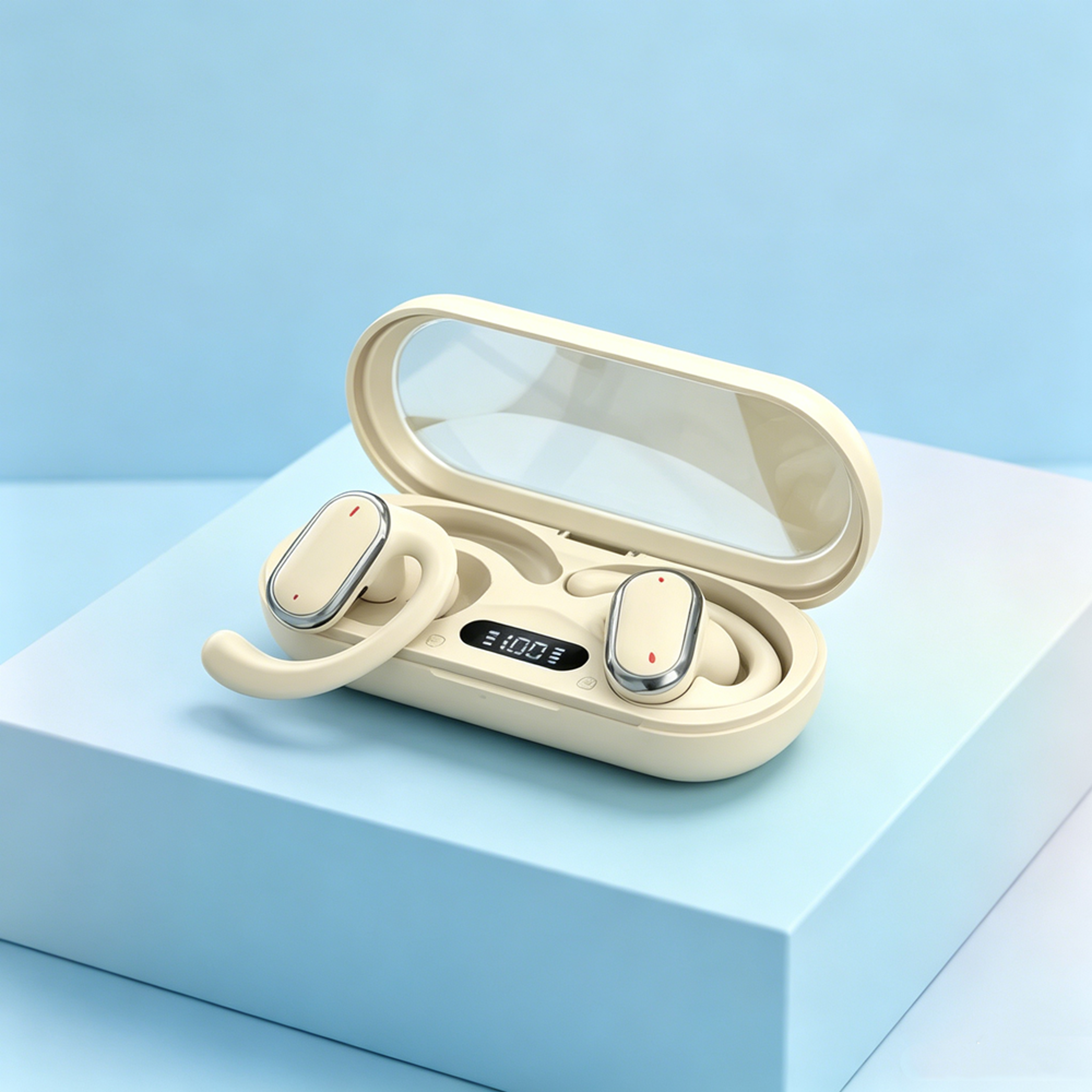 Open Ear Wireless Earbuds with Mic Waterproof Bluetooth Sport Earphones – view 1