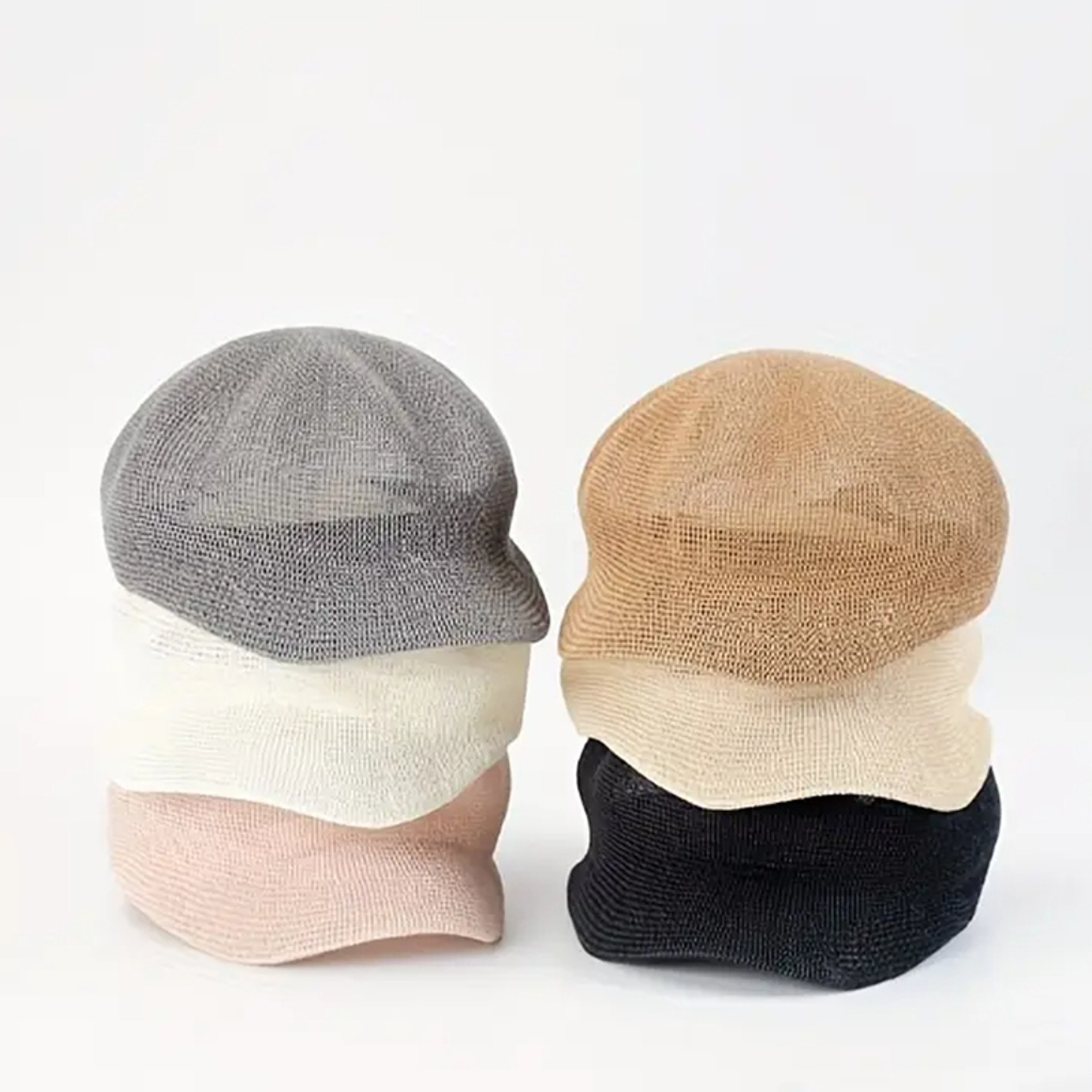 Chic Summer Womens Newsboy Cap Breathable Straw Octagonal Sun Hat 0