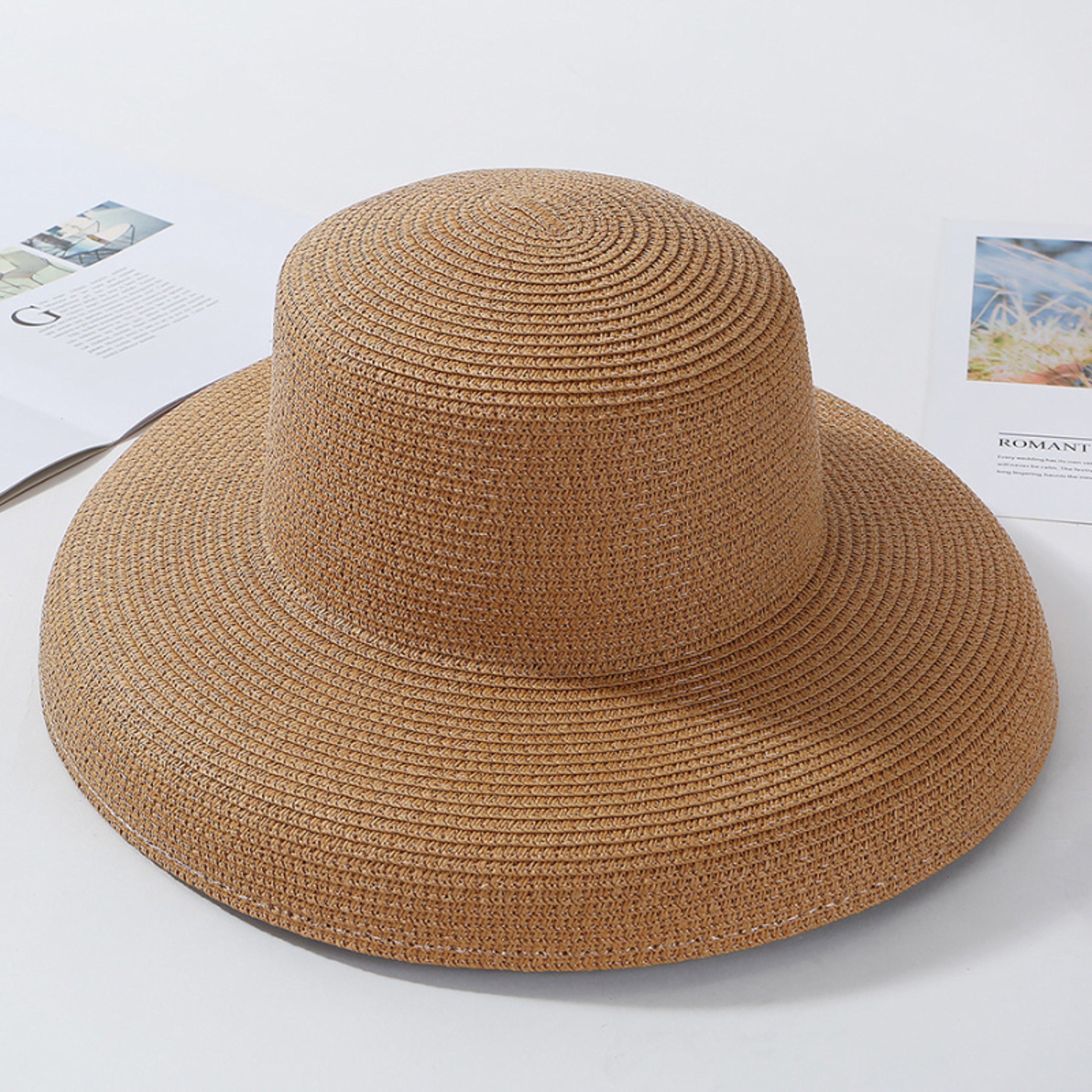 Elegant Wide Brim Straw Sun Hat Packable Beach Panama Hat For Women 6