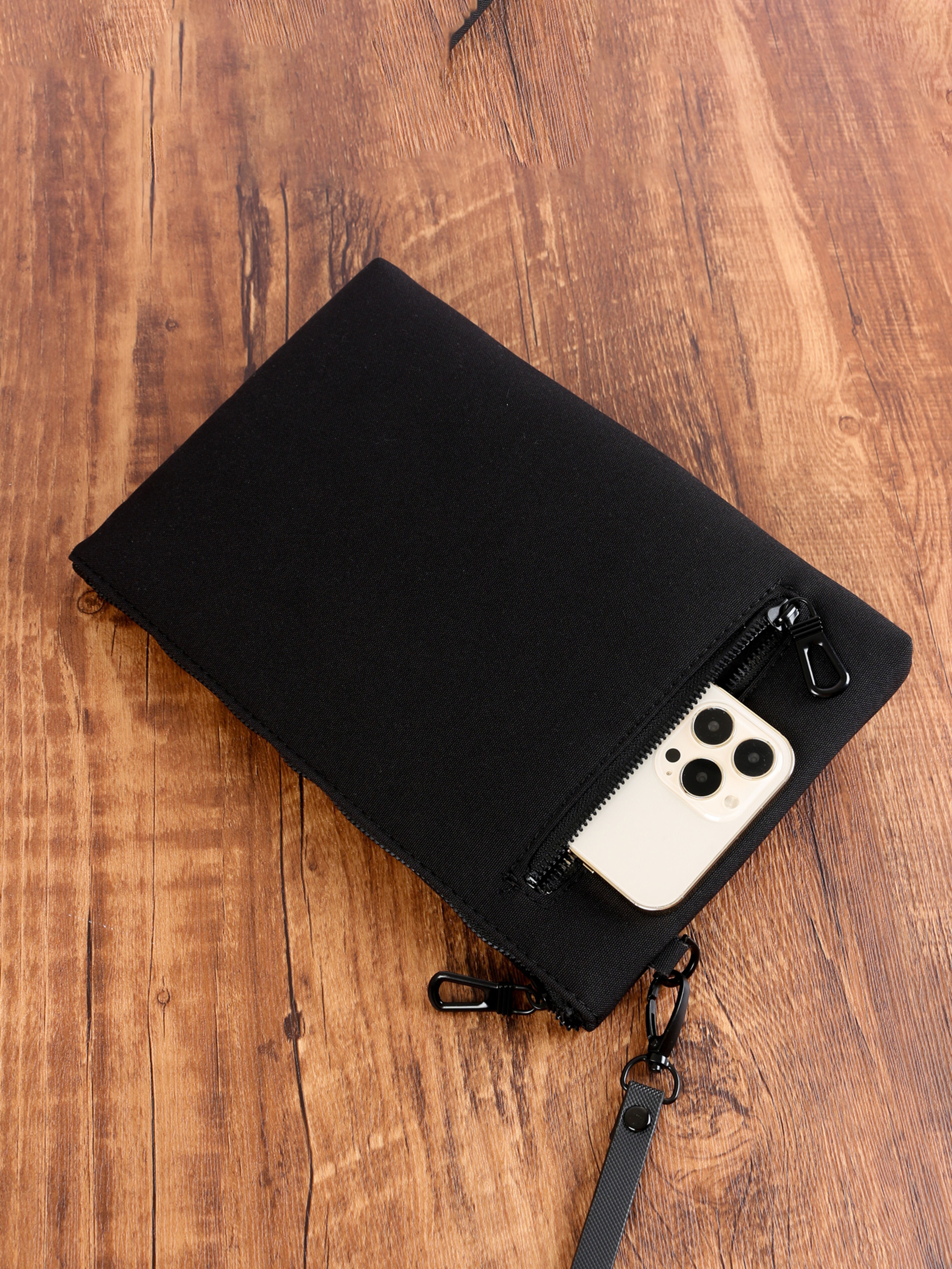 Sleek Mens Clutch Bag Portable Phone Wristlet Bag for Everyday Business and Casual Carry – view 5