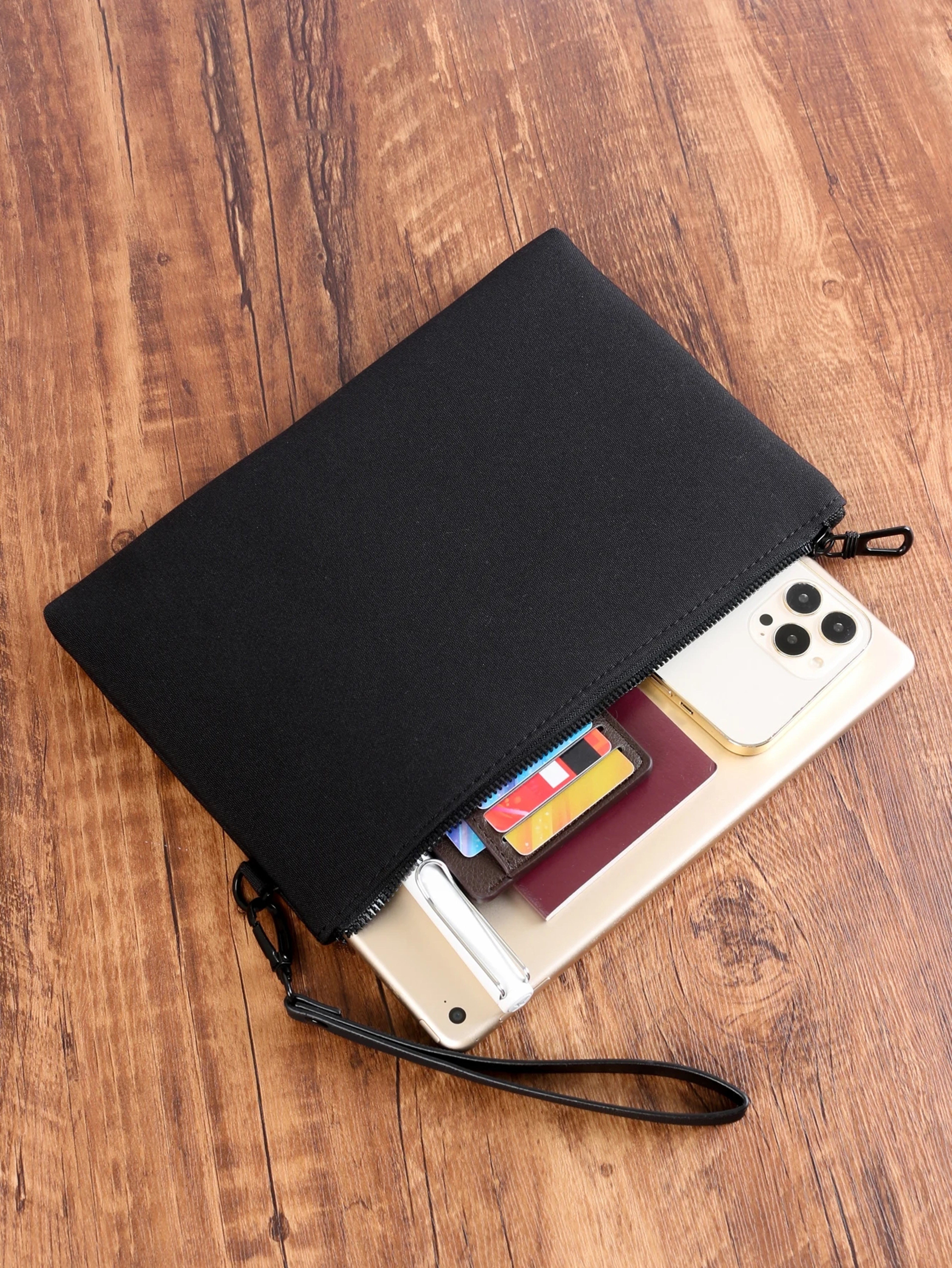 Sleek Mens Clutch Bag Portable Phone Wristlet Bag for Everyday Business and Casual Carry – view 7
