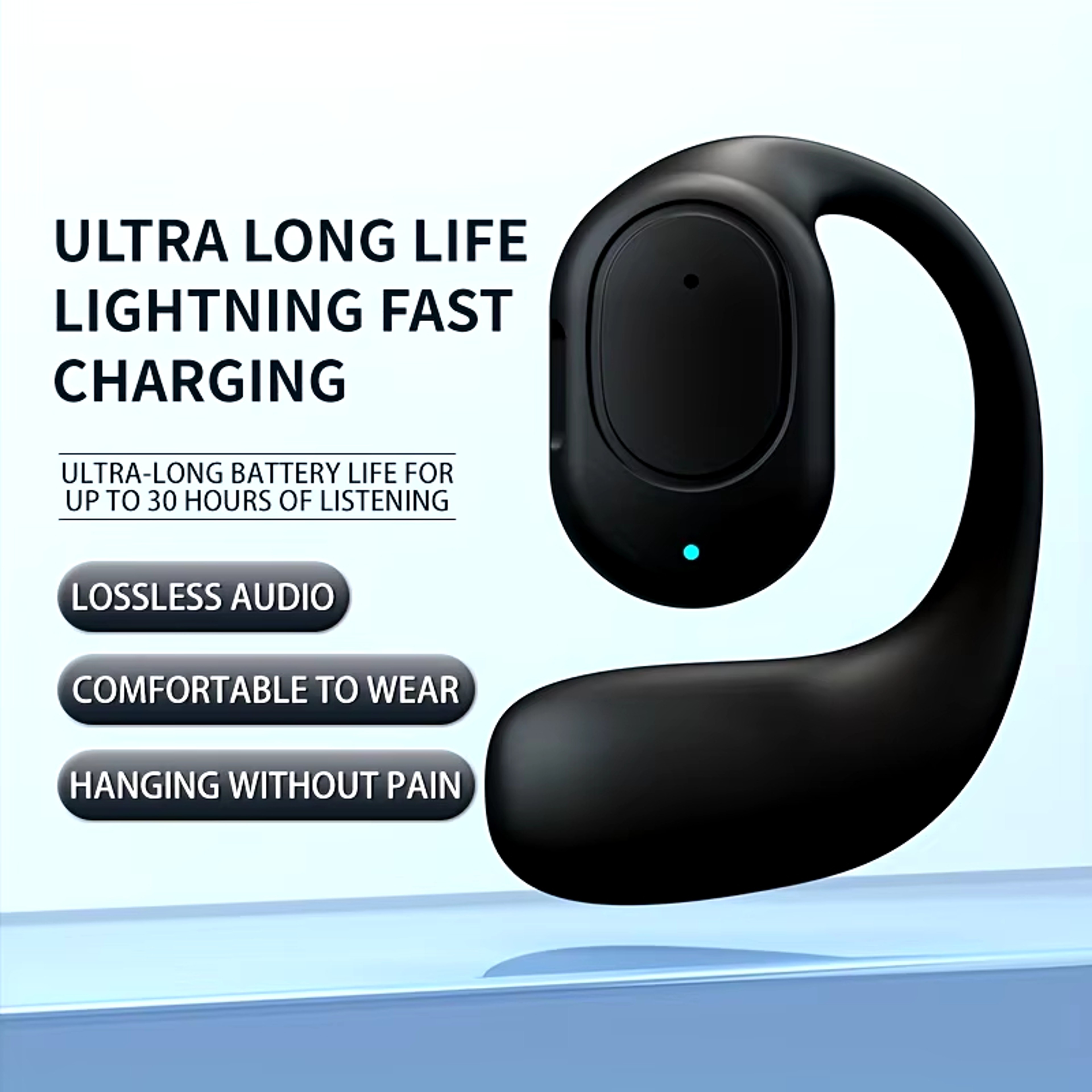Open Ear Bone Conduction Headphones With Bluetooth Mic – view 3