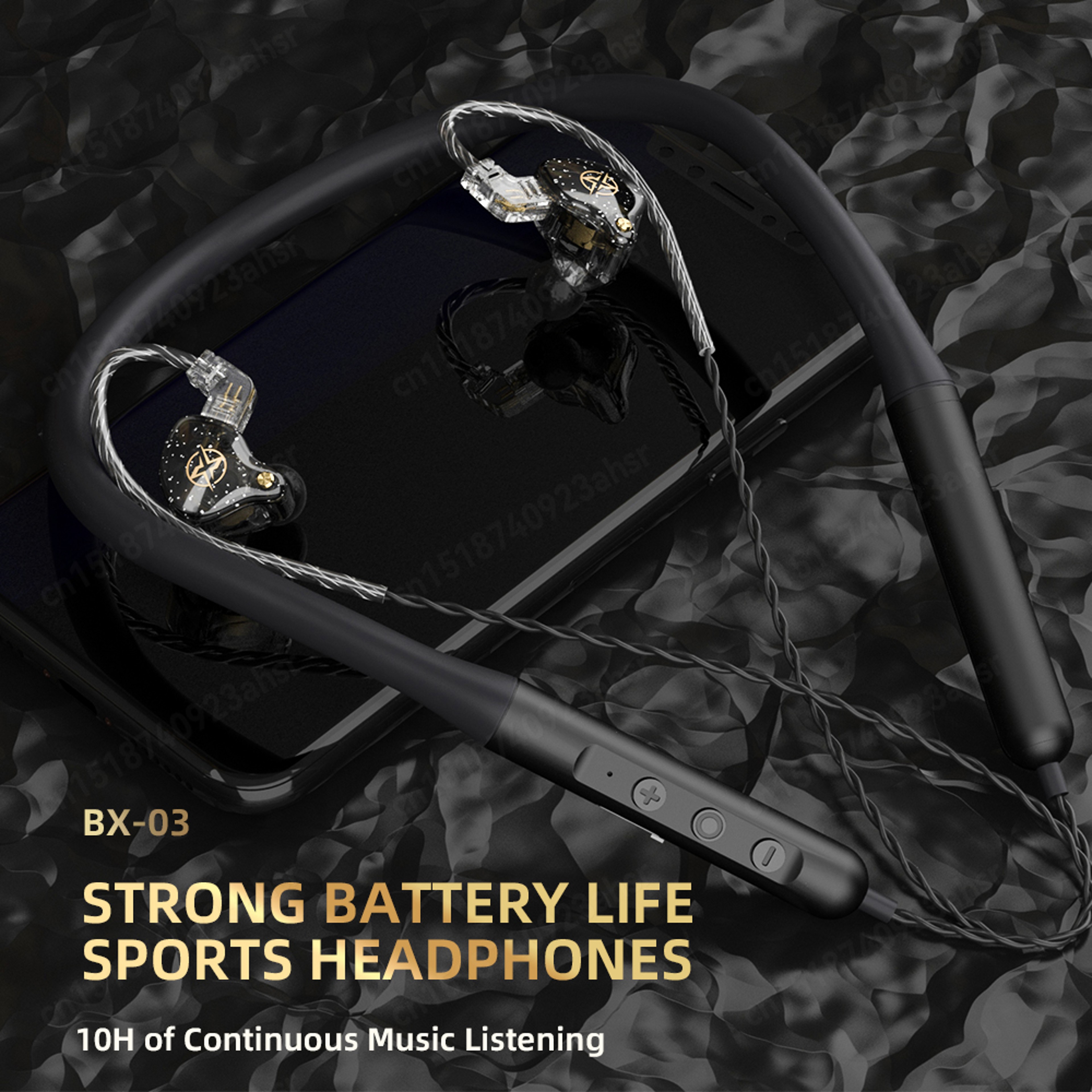 Premium Neckband Bluetooth Earphones Noise Cancelling Wireless Headphones with Mic for Sports Running – view 3
