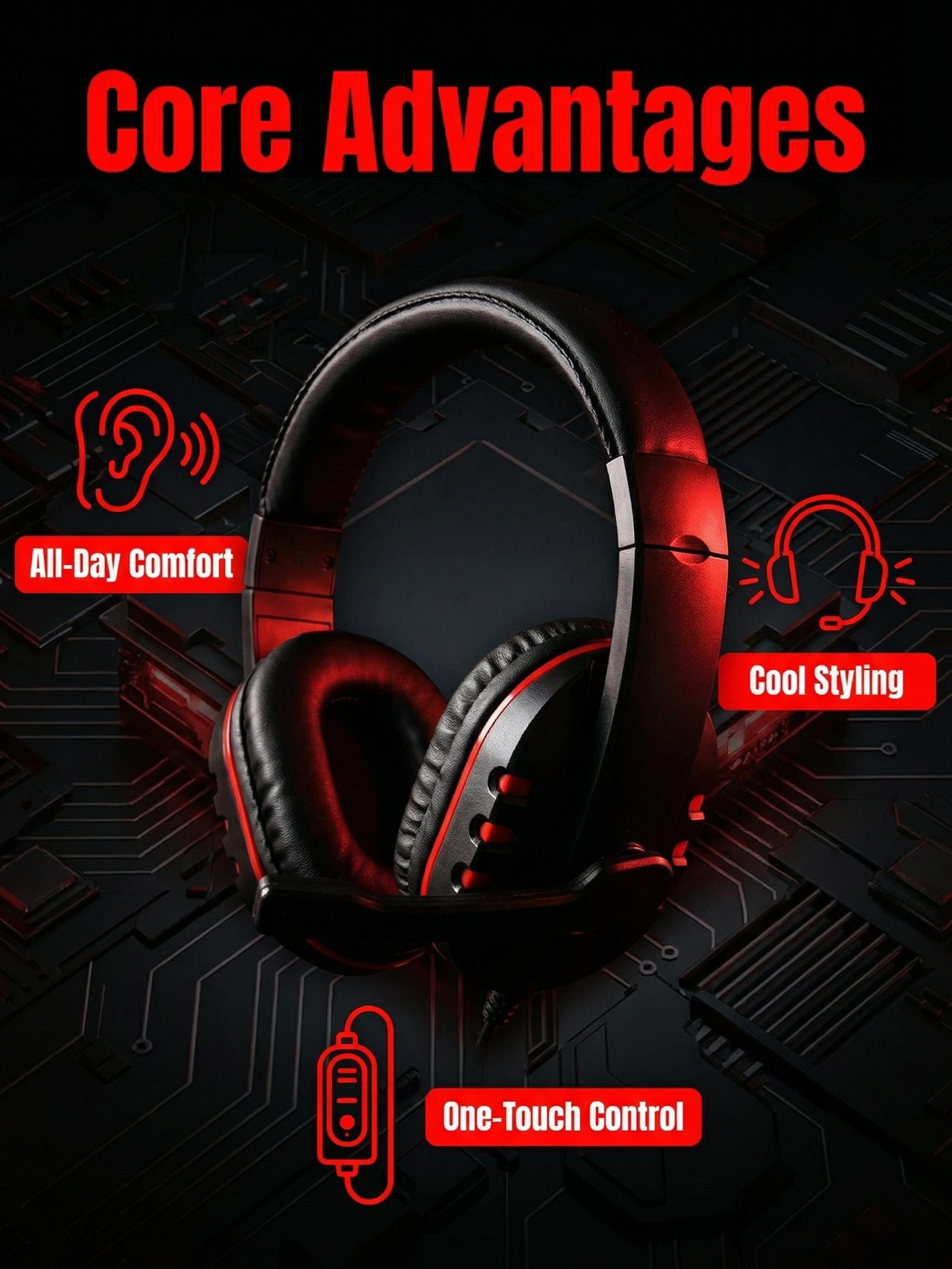 Ultimate Wired Gaming Headset with Mic Immersive Gaming Audio for PC & Console – view 4