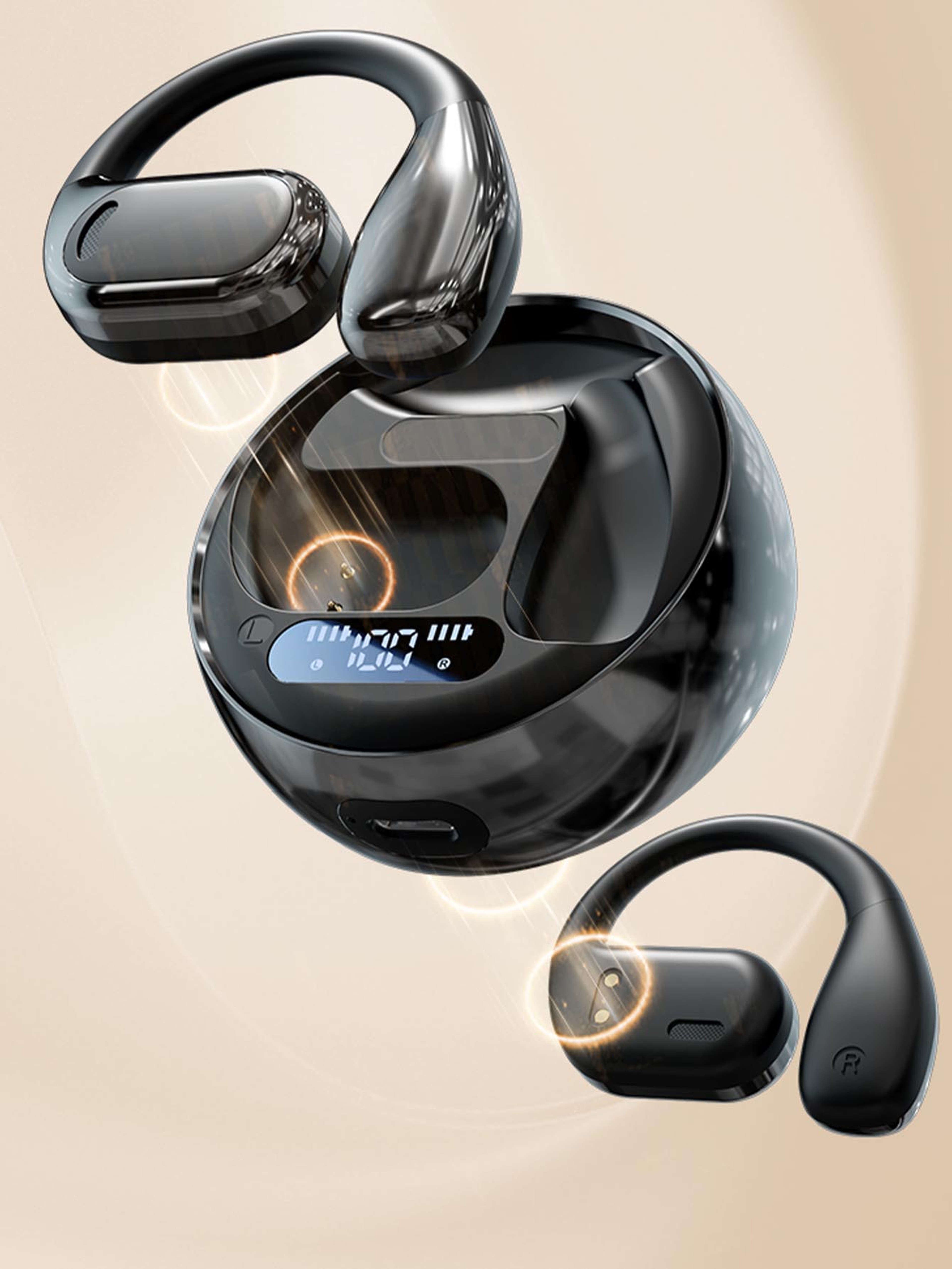 Open Ear Hook Bluetooth Headphones With Smart Noise Reduction Wireless Earphones And Long Battery L 1
