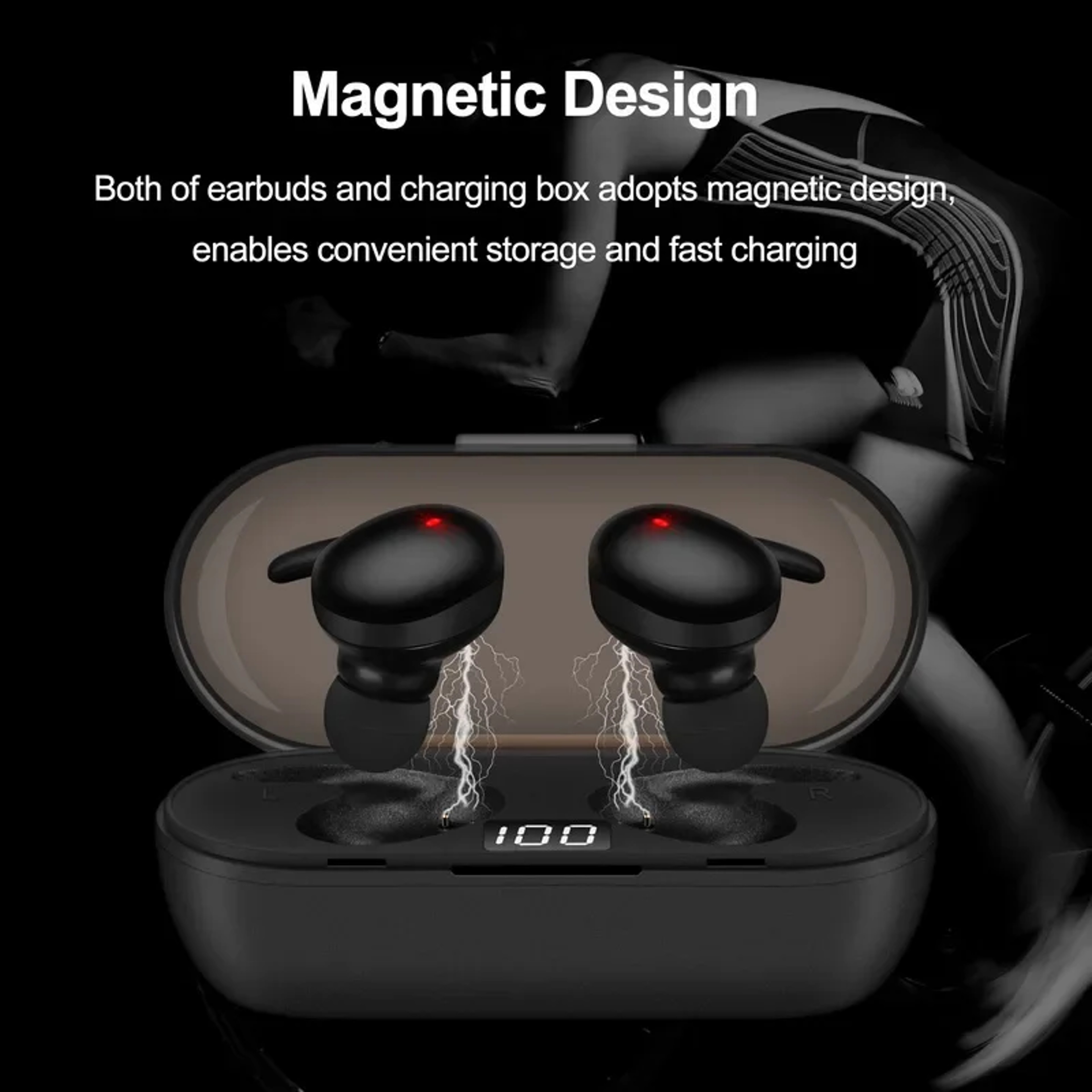 True Wireless Bluetooth Earbuds Noise Reduction Waterproof In Ear Headphones – view 4