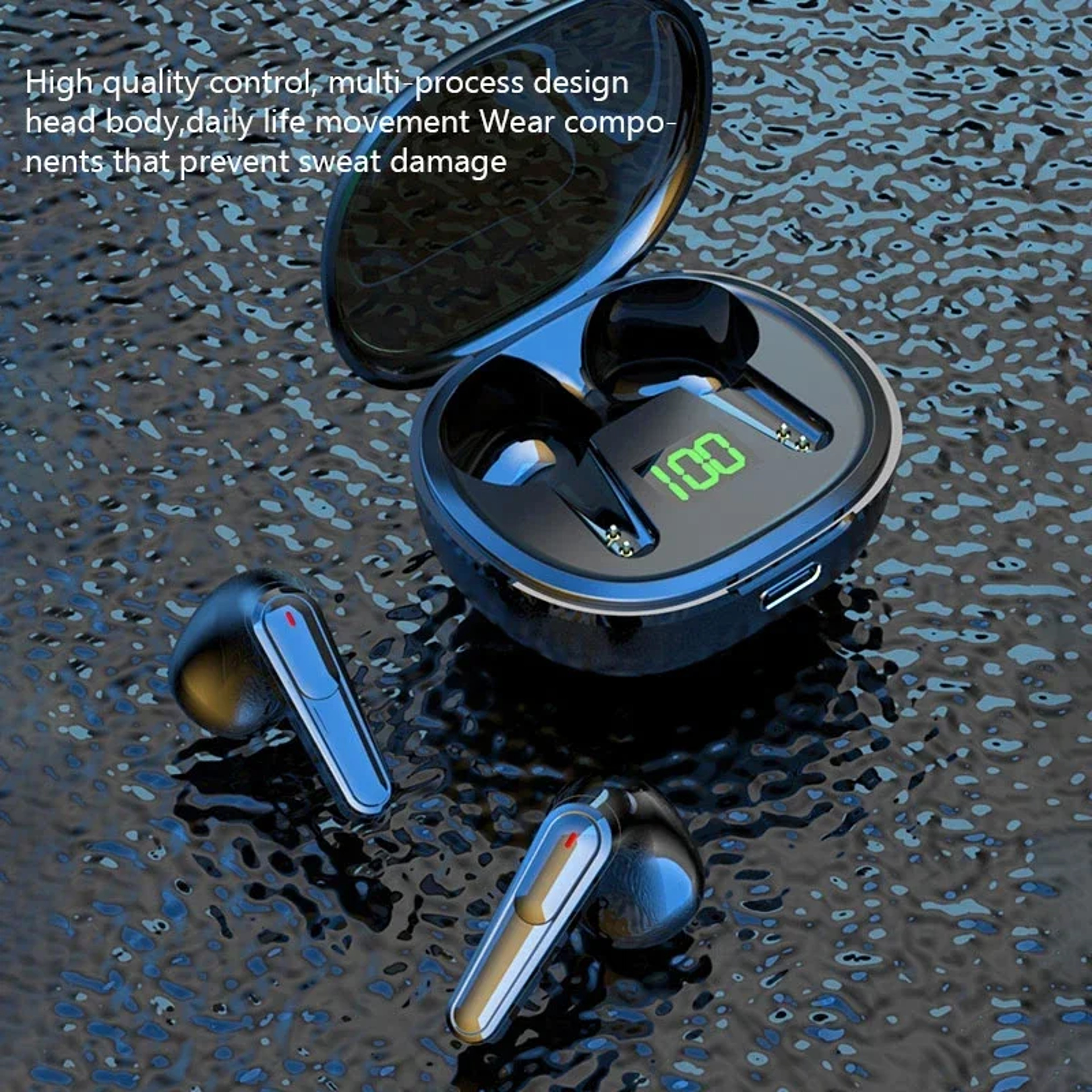 Pro Elite TWS Wireless Headphones with LED Sports Earbuds and Gaming Mic – view 5