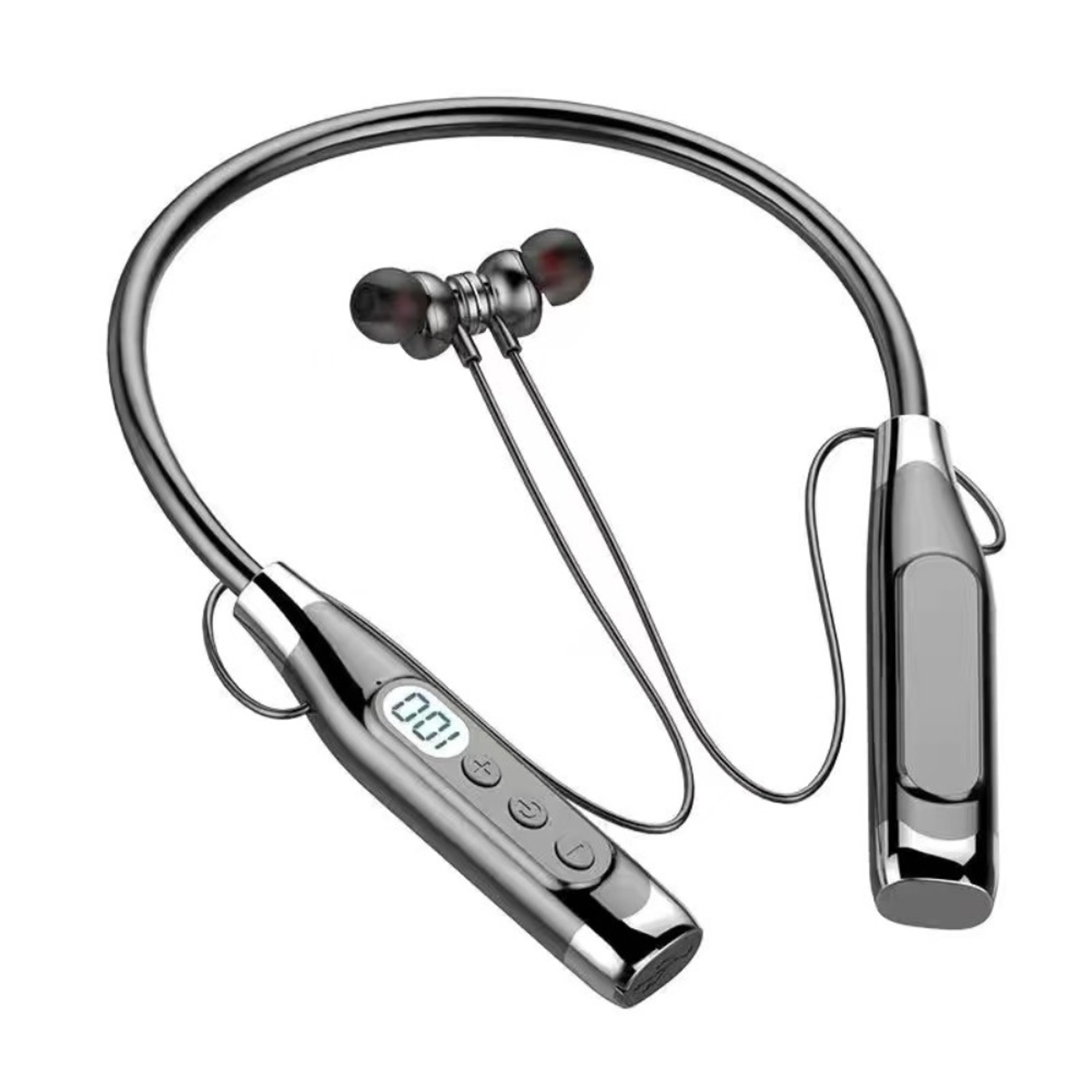 SonicStride Waterproof Bluetooth Neckband Headphones with LED Power Display and Mega Bass Stereo – view 9