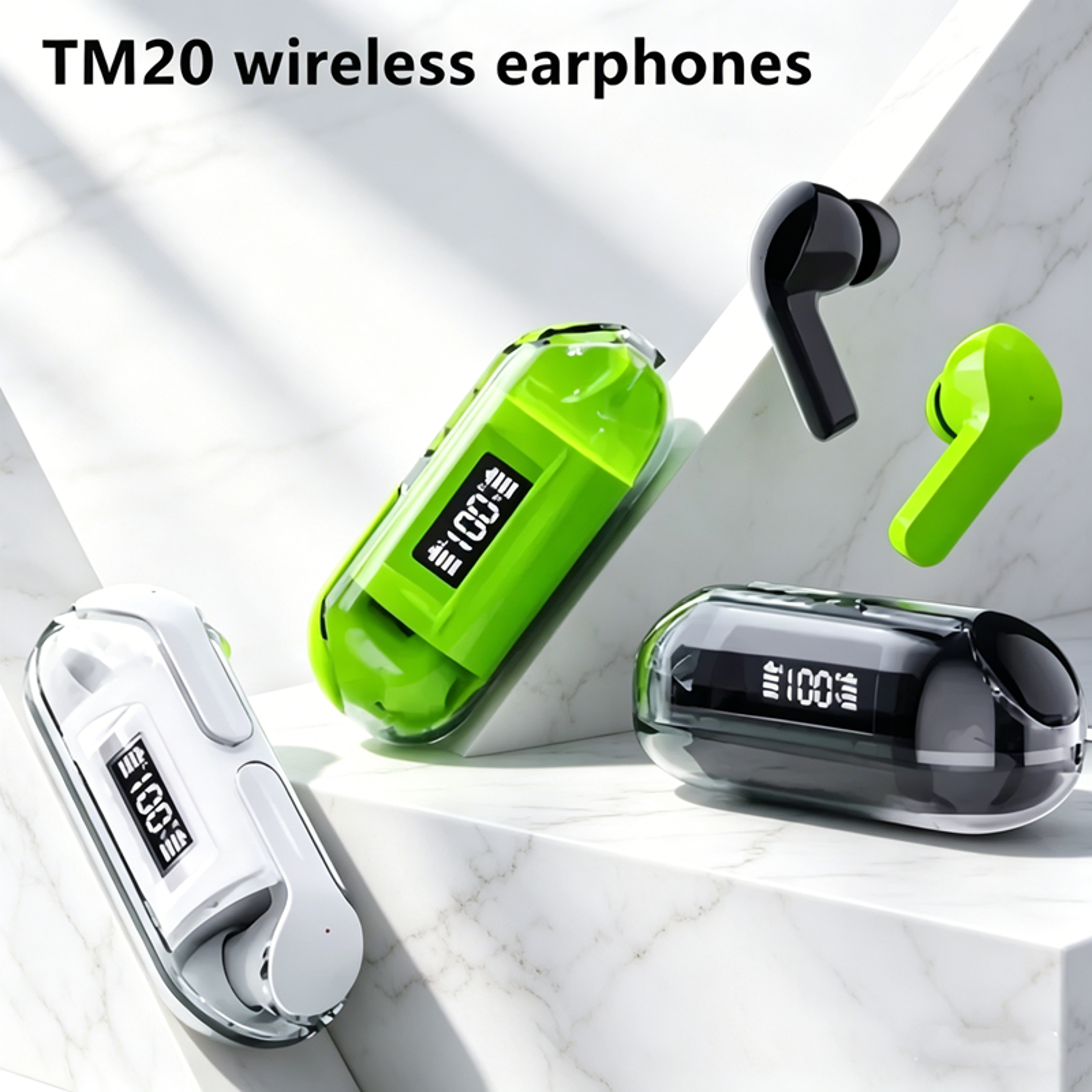 Premium True Wireless Earbuds with LED Display & Noise Cancelling Bluetooth Earphones – view 2