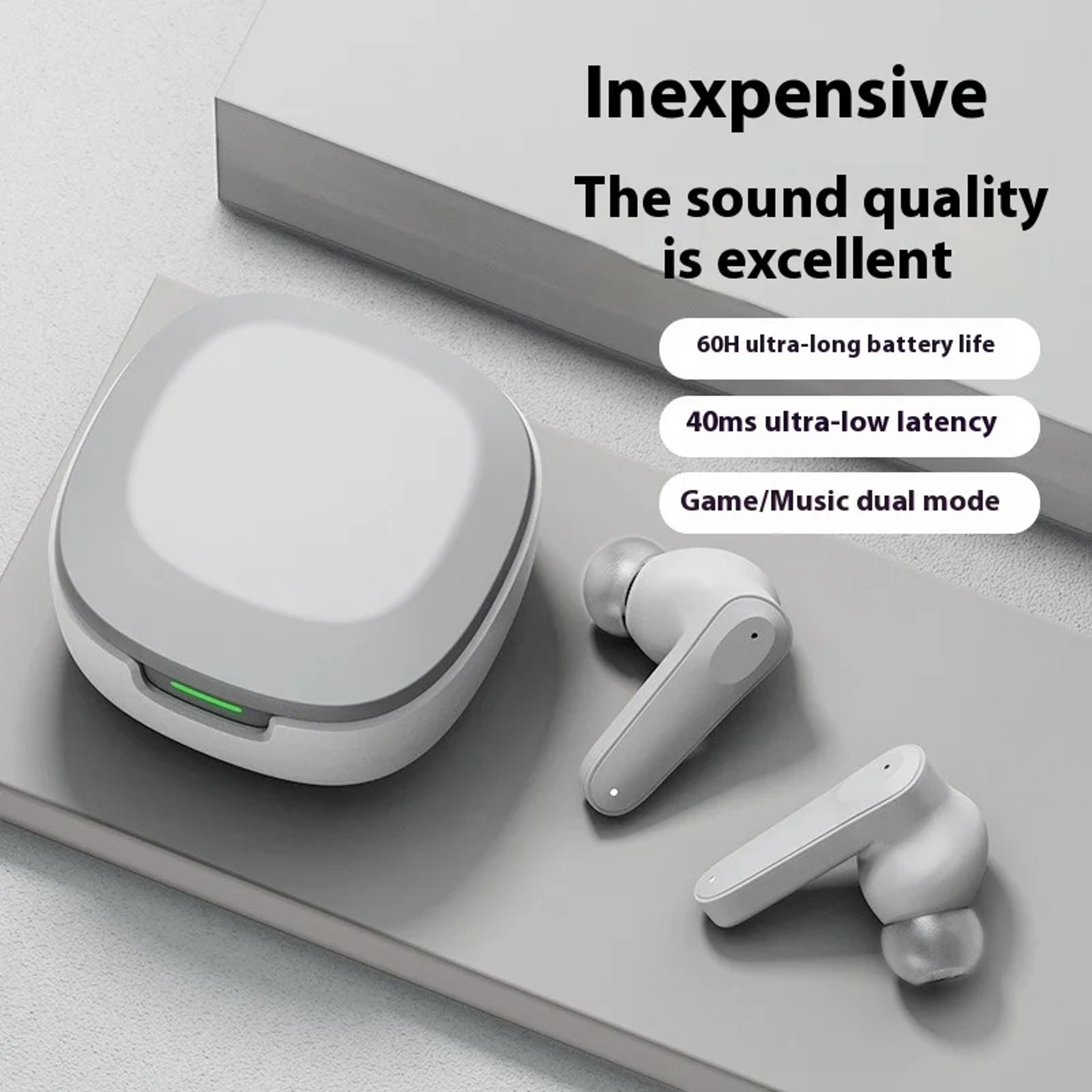 True Stereo Wireless Earbuds With Mic For Music Calls And Gaming 0