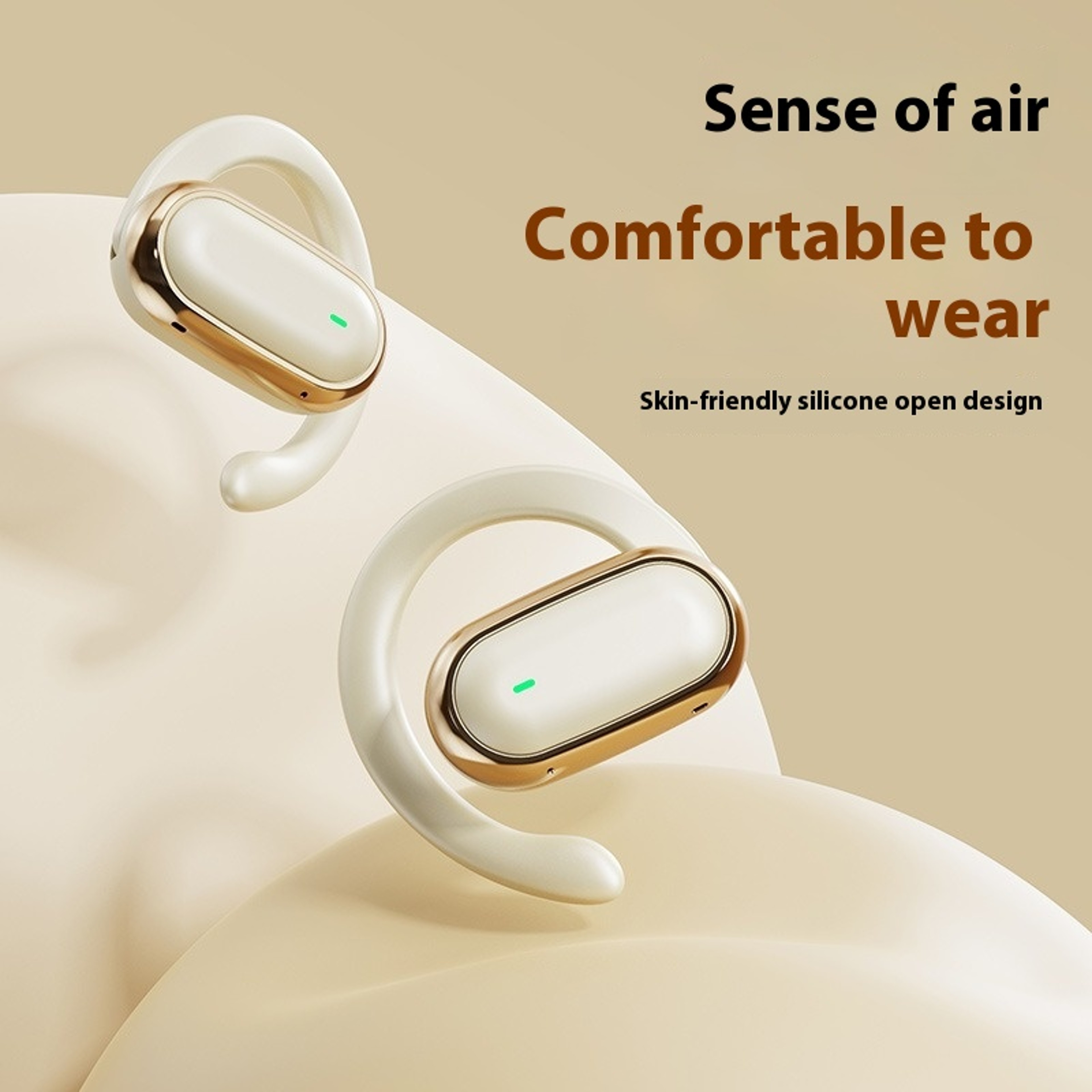 Wireless Bluetooth Ear Hook Earbuds With Power Display  HD Sound 0