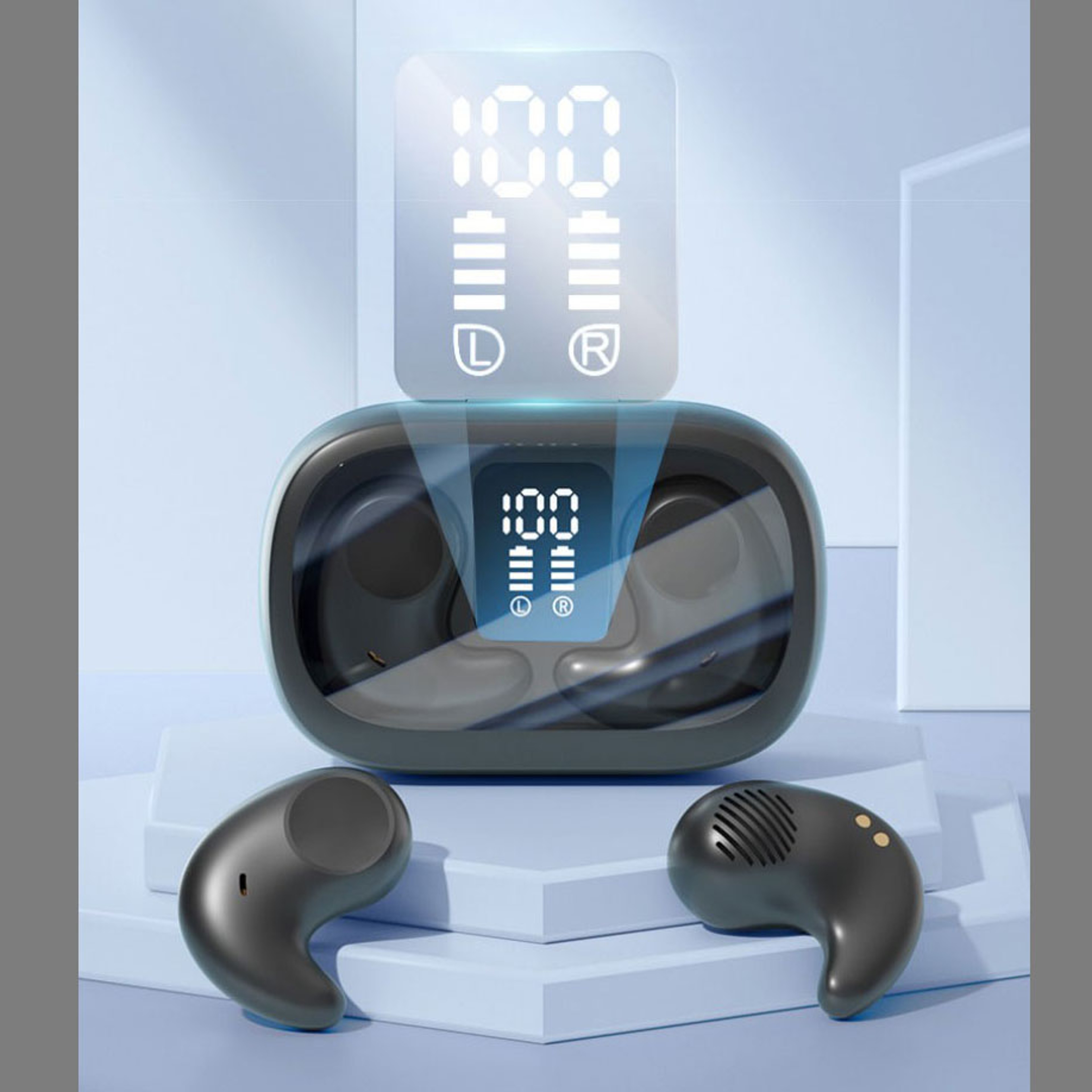 Wireless LED Display TWS Bluetooth Earbuds With Mic  Hi Fi Sound 2