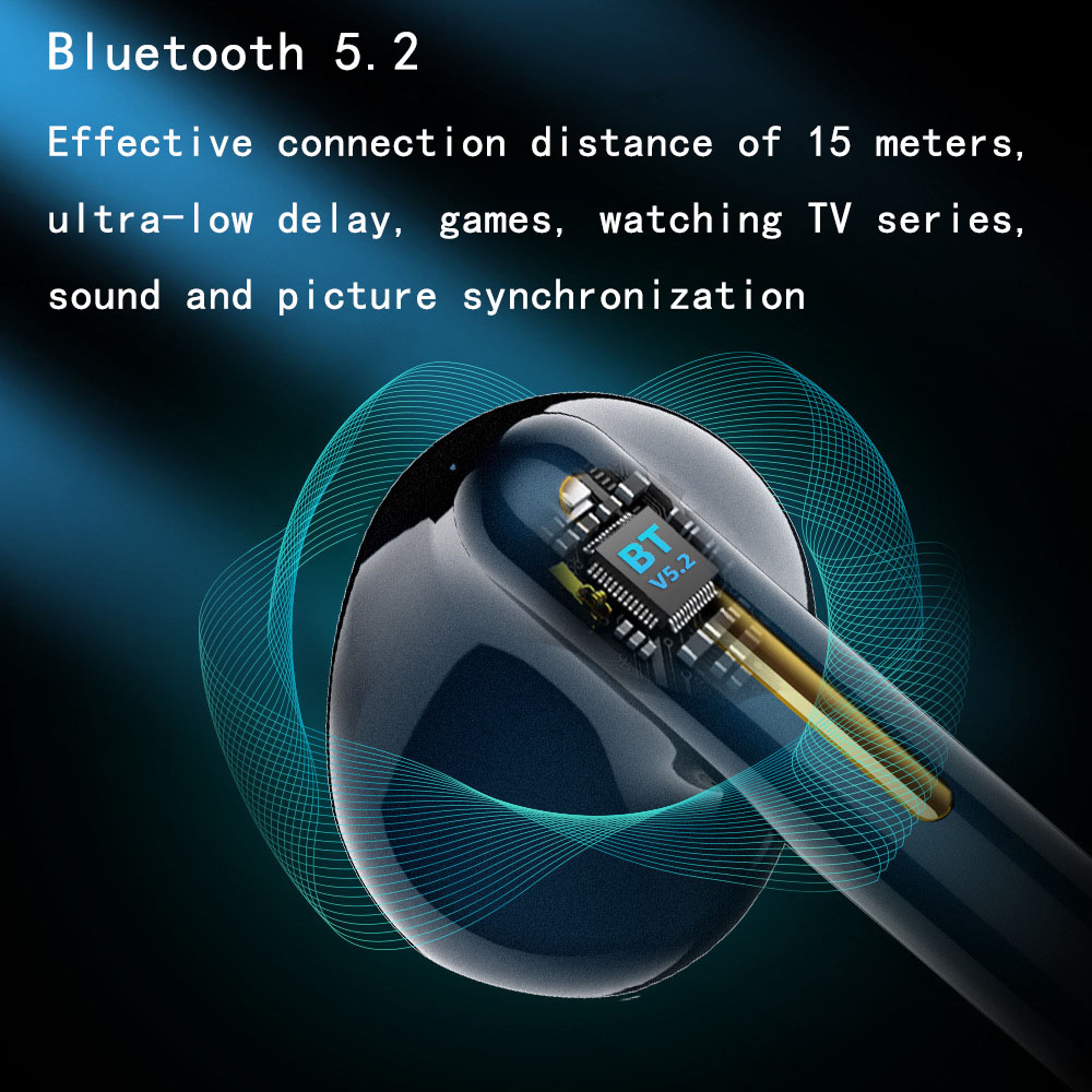 Wireless Touch Control Bluetooth Earbuds with Mic and Waterproof Sport Sound – view 5