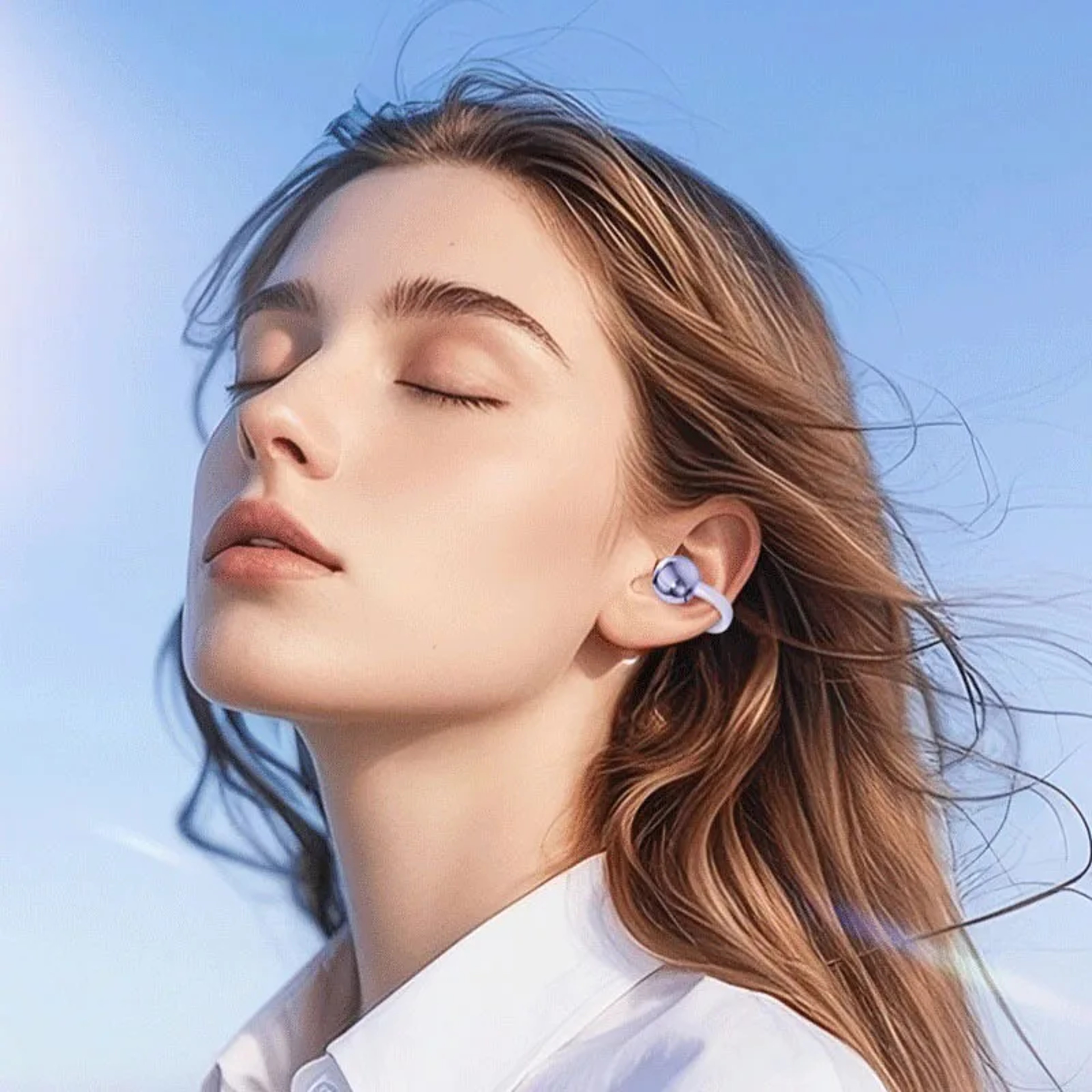 ComfortFit Clip On Bluetooth Earbuds with LED Display & Secure Outdoor Fit – view 3