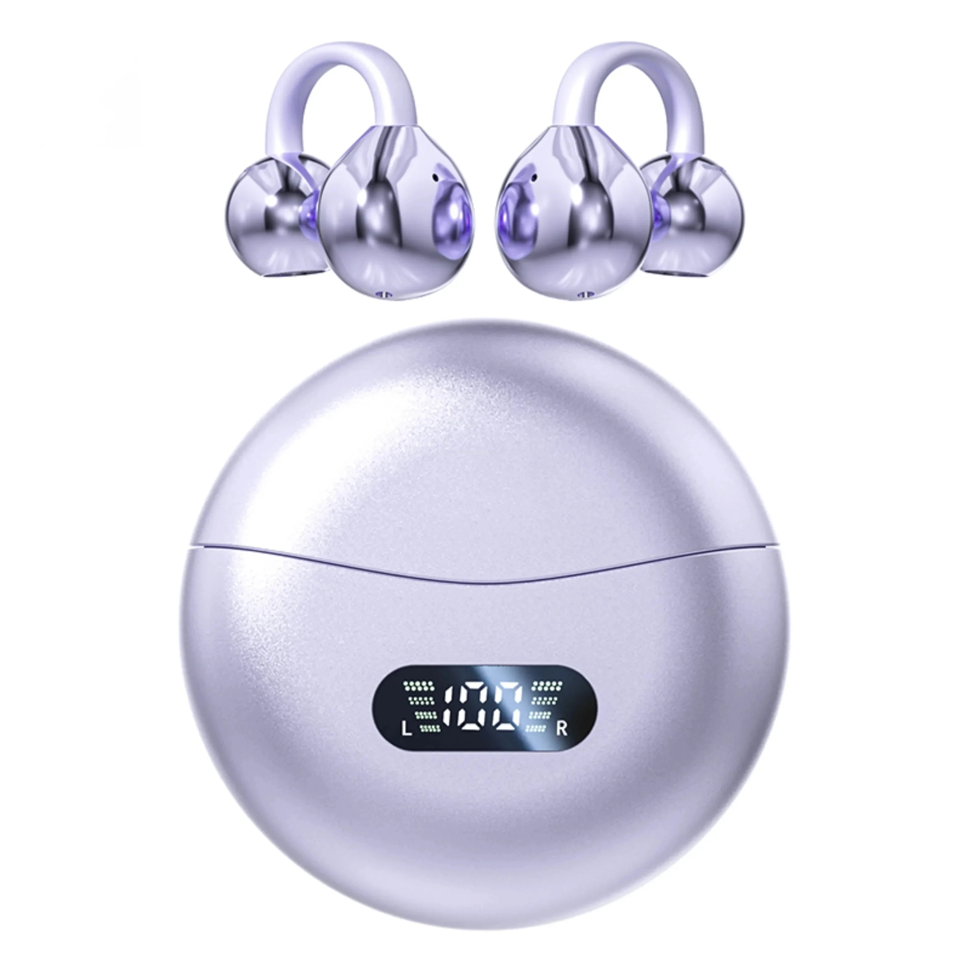 ComfortFit Clip On Bluetooth Earbuds with LED Display & Secure Outdoor Fit – view 9