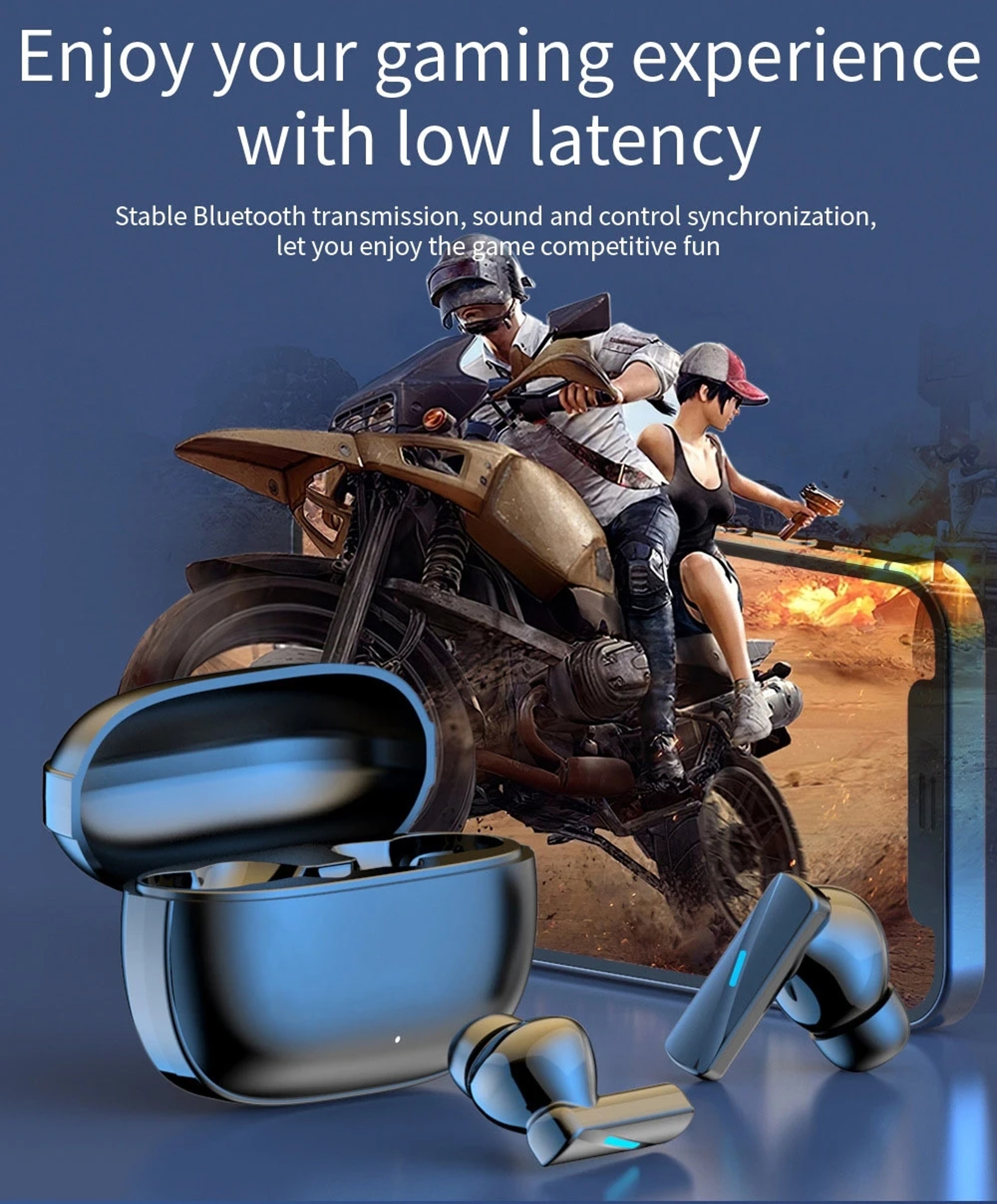 Premium Wireless Bluetooth Earbuds With Mic  Touch Control Stereo Hi Fi Earphones For Calls  Sports 4