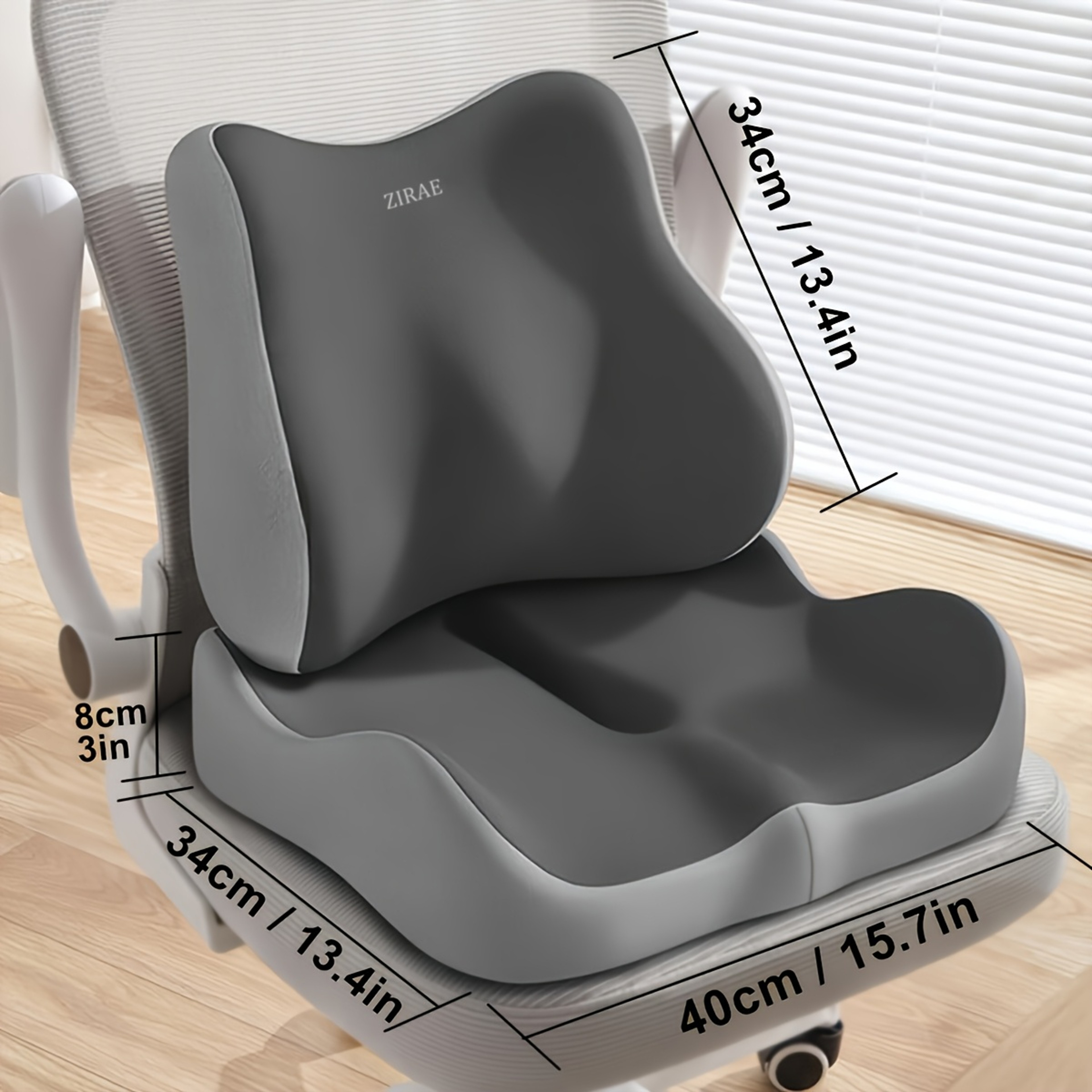 Premium Memory Foam Seat Cushion With Lumbar Support Pillow Ergonomic Seat Cushion For Car  Office  3
