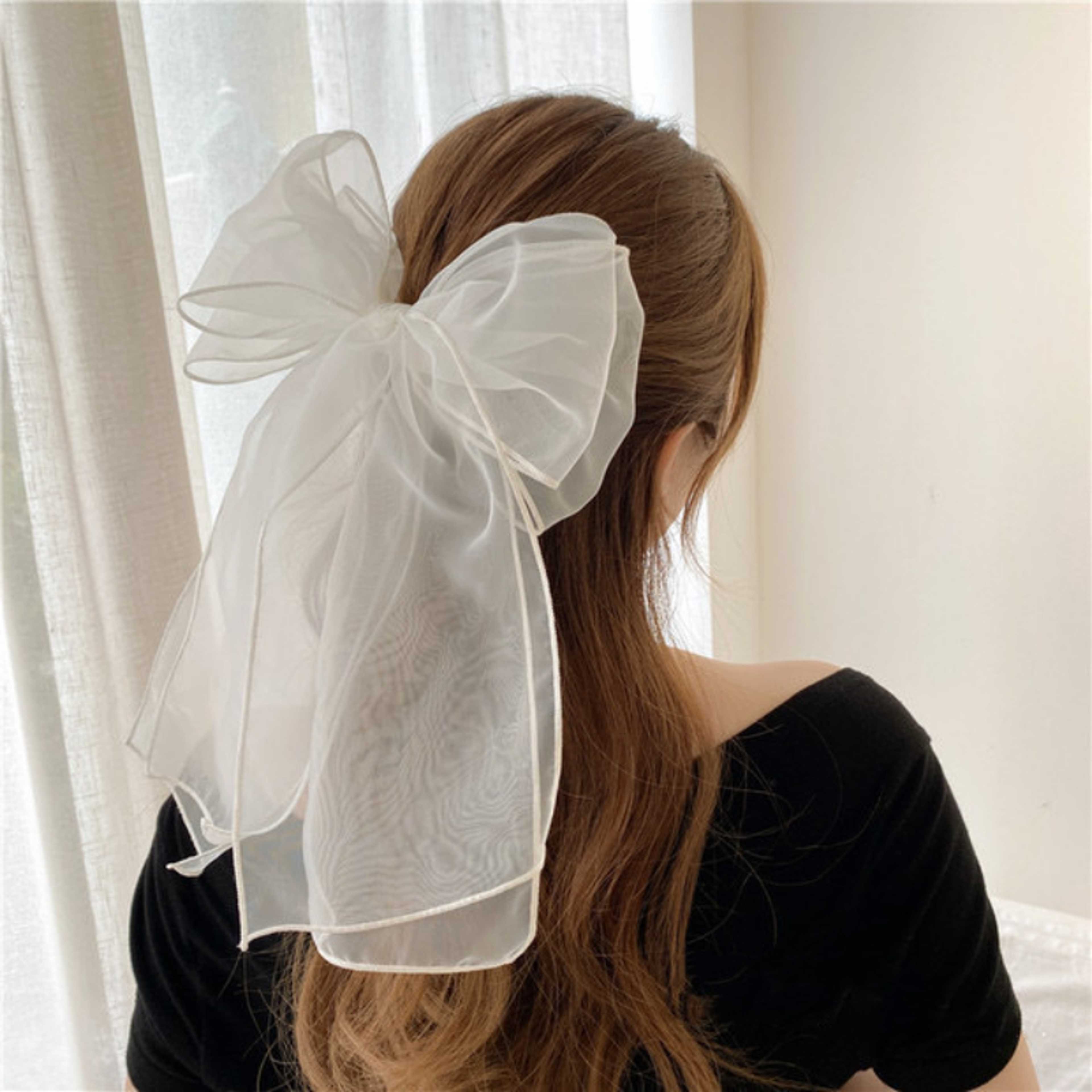 Elegant Double Layer Organza Bow Hairpin For Women  Girls Sweet Spring Hair Clip 4
