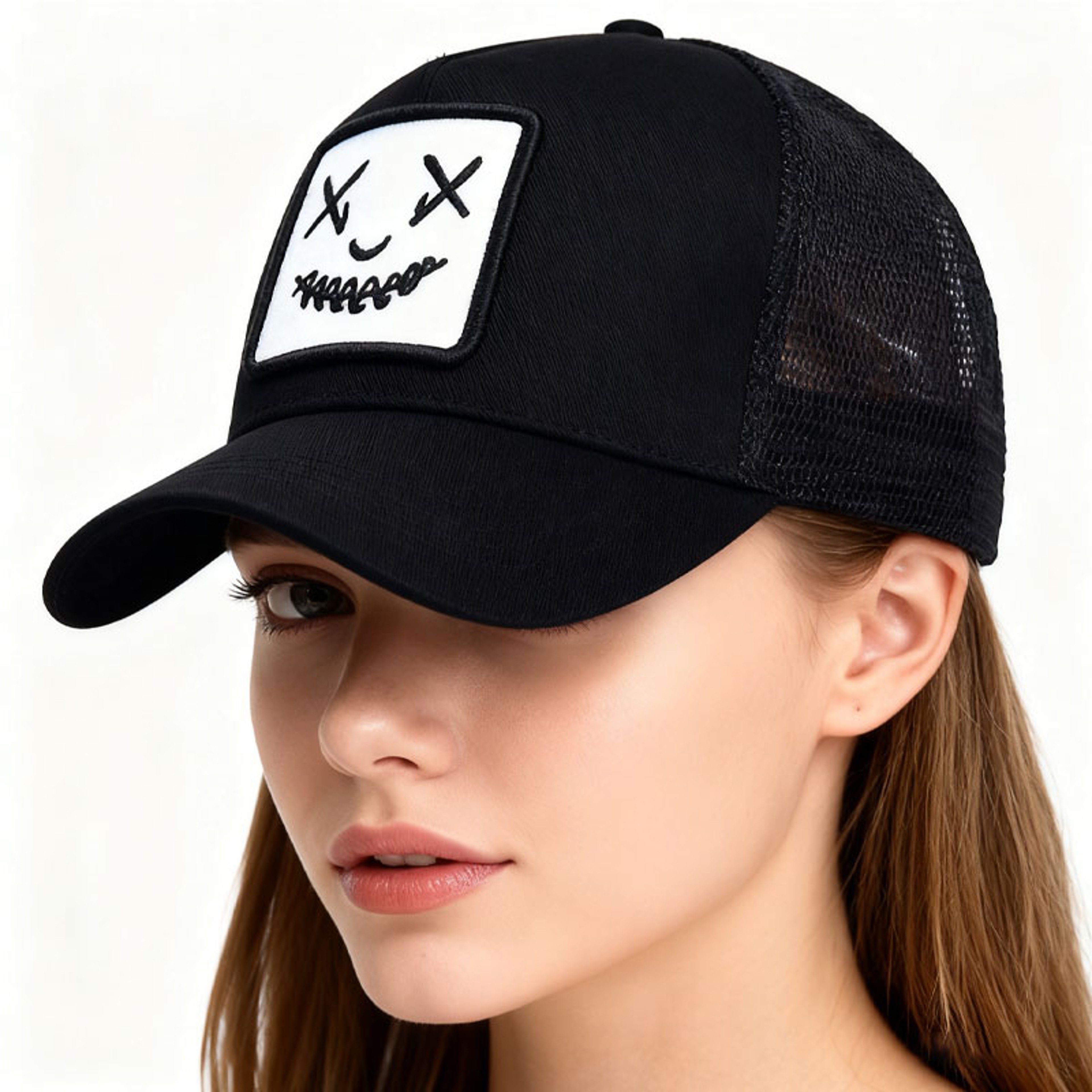 Smiley Breeze Mesh Visor Sun Protection Baseball Cap for Outdoor Running – view 1
