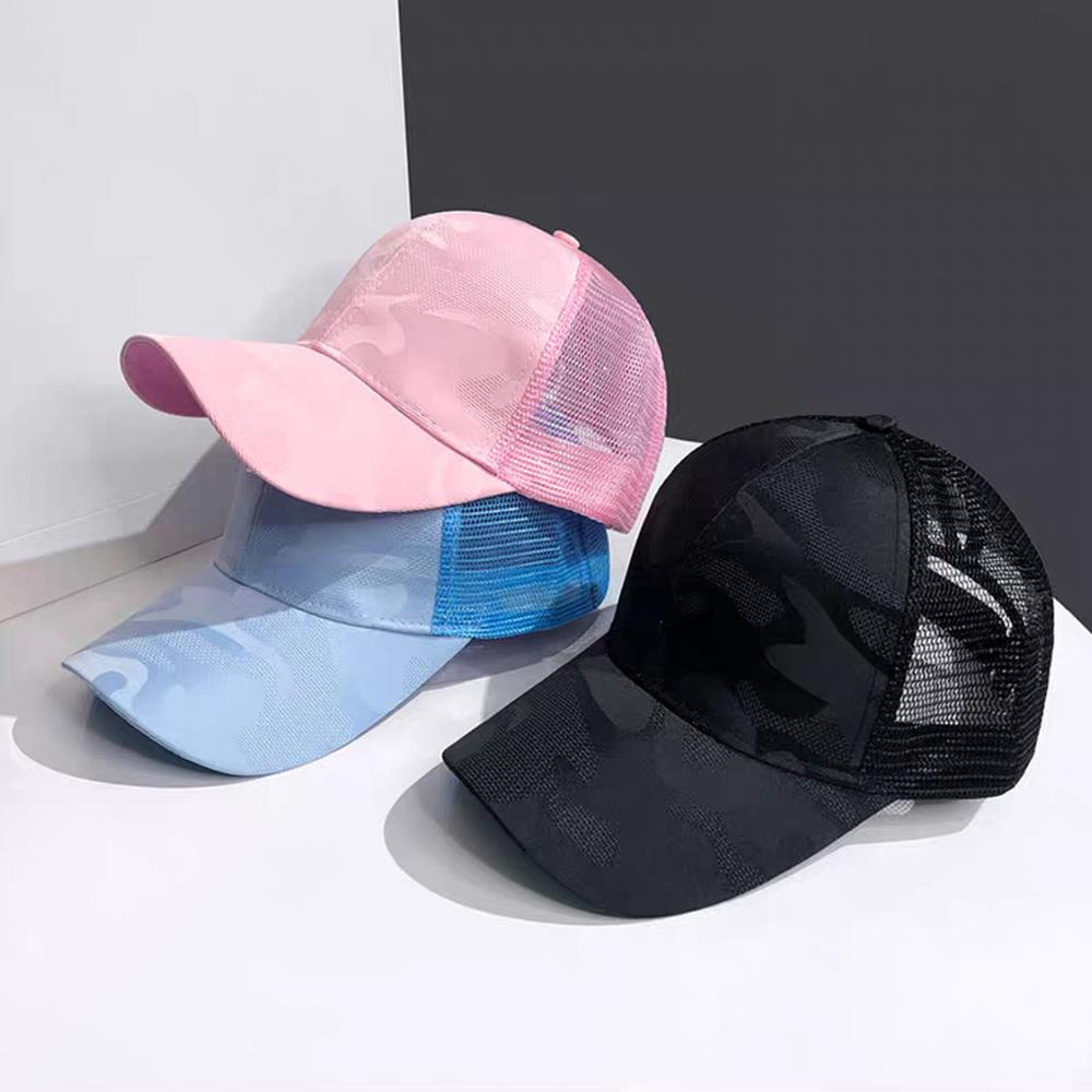 Breathable Mesh Ponytail Baseball Cap Quick Drying Adjustable Summer Sun Hat 4