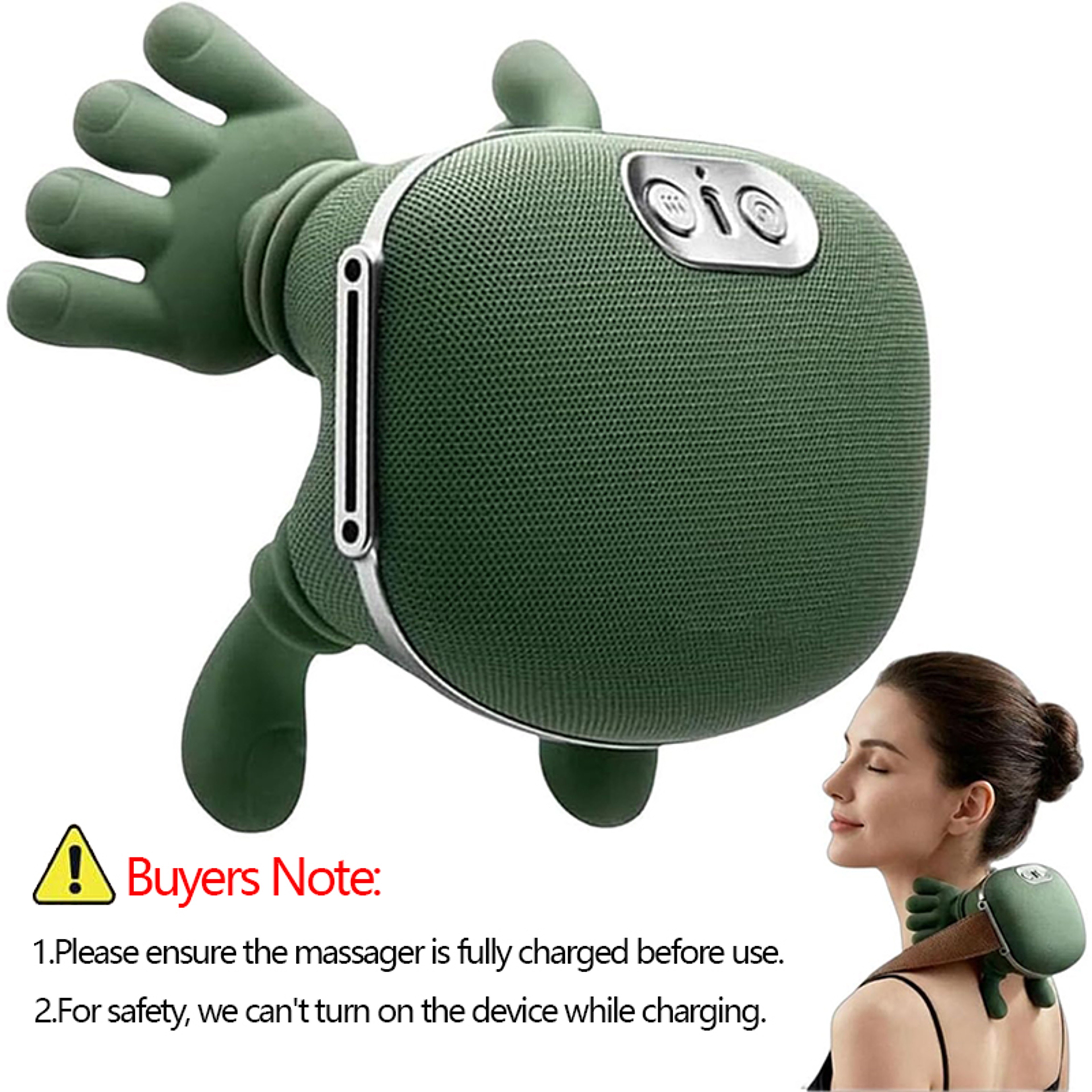Premium Wireless Shiatsu Neck Shoulder Massager with Heat Therapy and Deep Tissue Relief – view 8