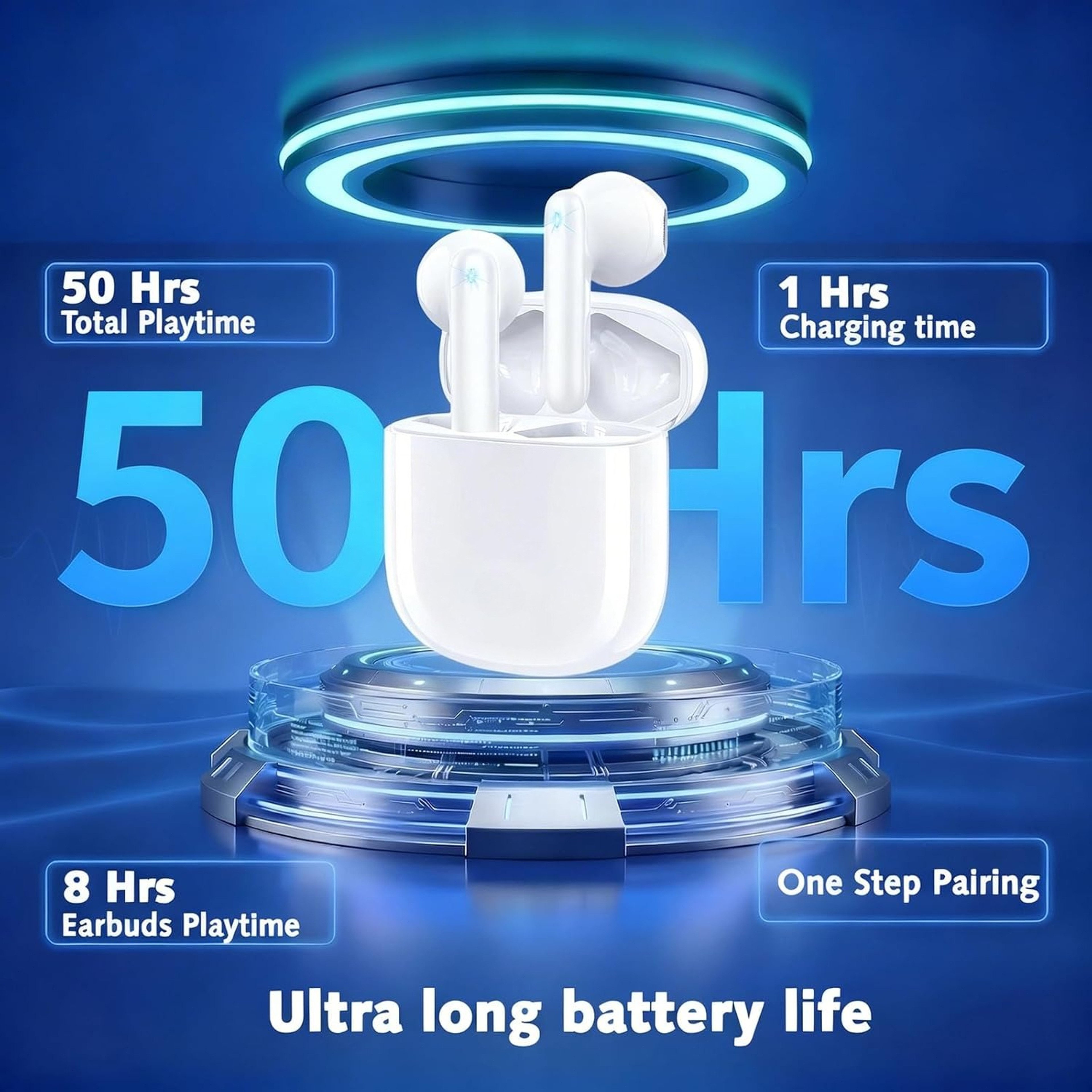 Premium True Wireless Earbuds with ENC Mic HiFi Stereo Bluetooth Earphones Touch Control – view 4