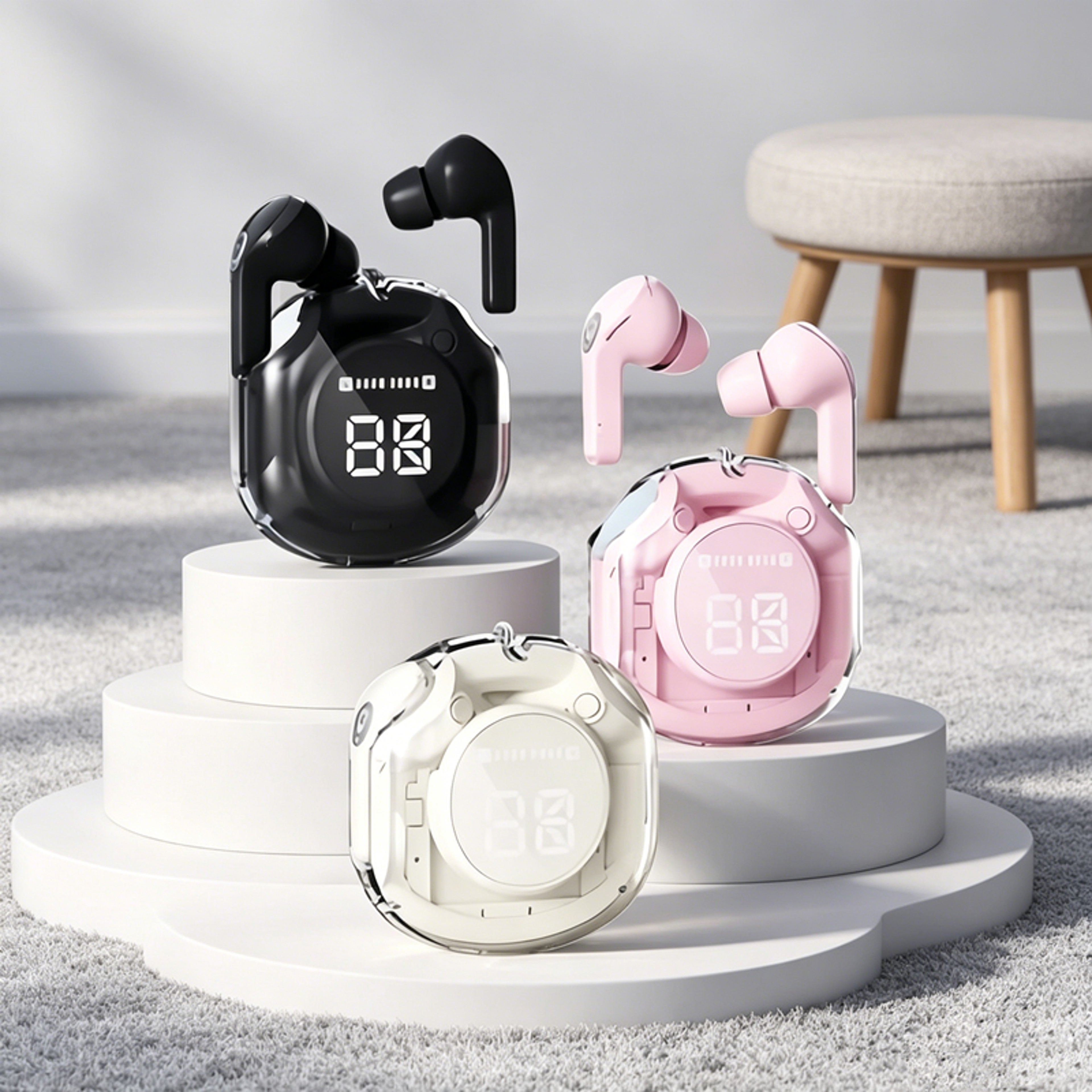 LED Power Display Wireless Bluetooth Earbuds with TWS Stereo Sound – view 1