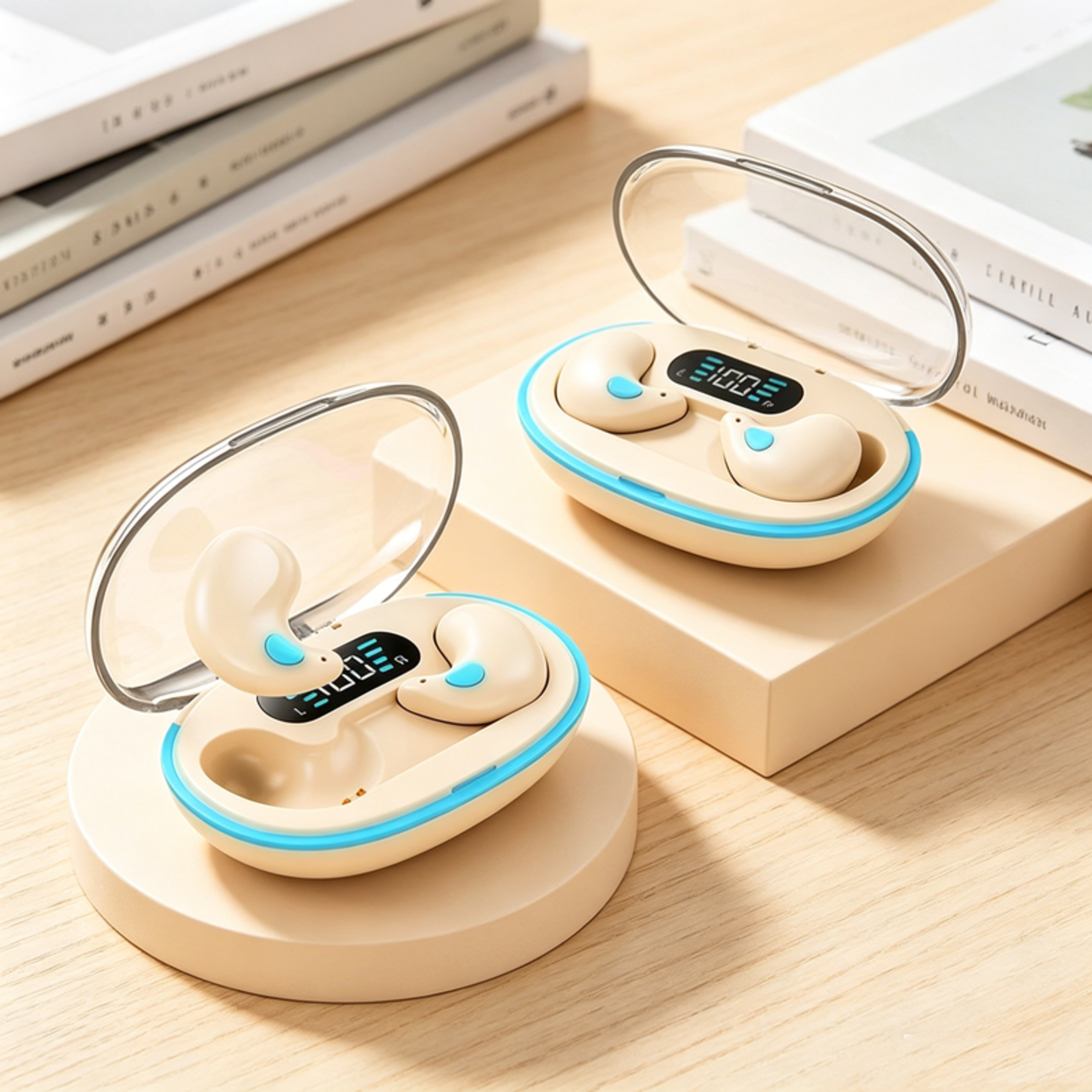 Mini Sleeping Earbuds Wireless Hidden Bluetooth Earphones with Mic – view 1