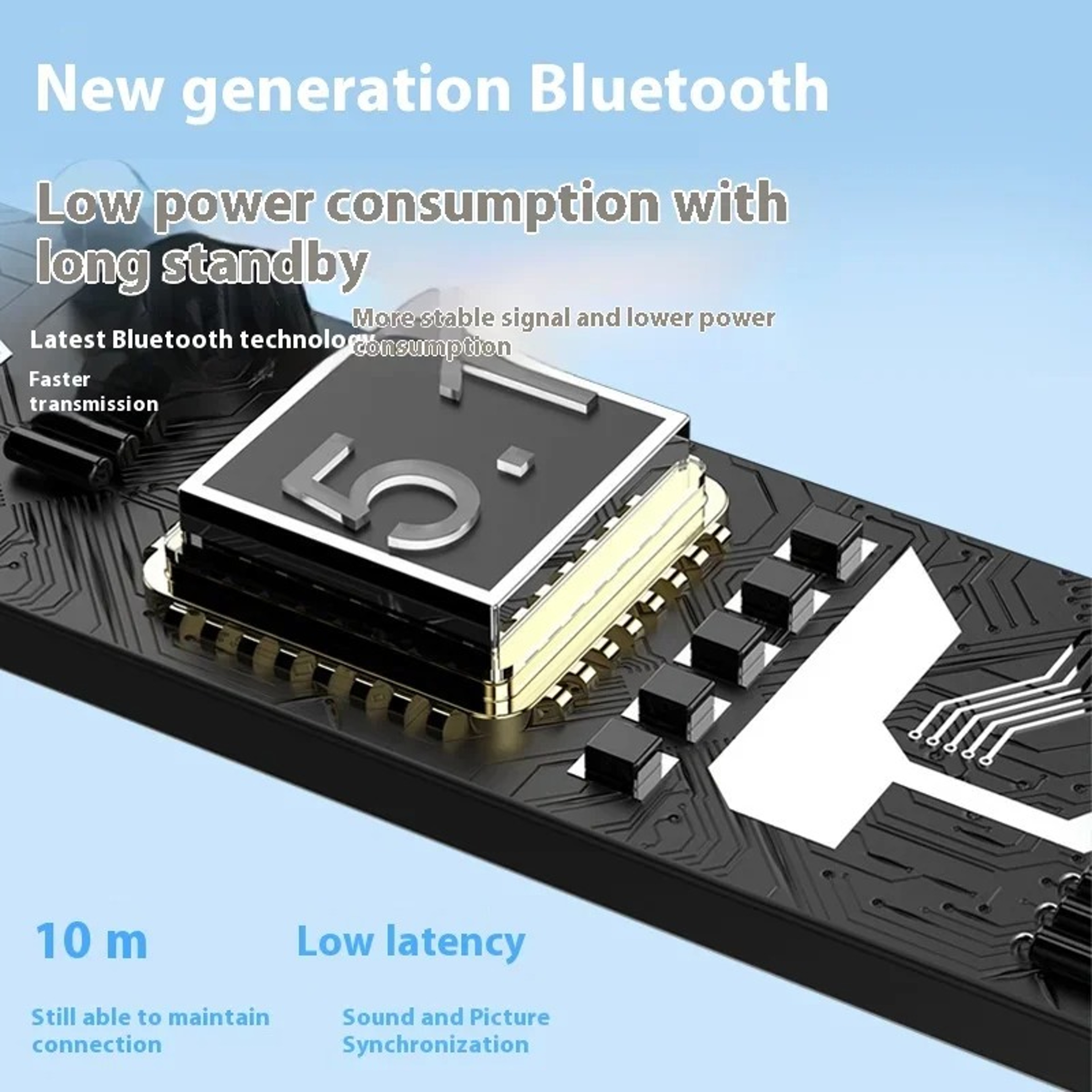 Bluetooth Invisible TWS Wireless Noise Cancelling Earbuds with Mic – view 3