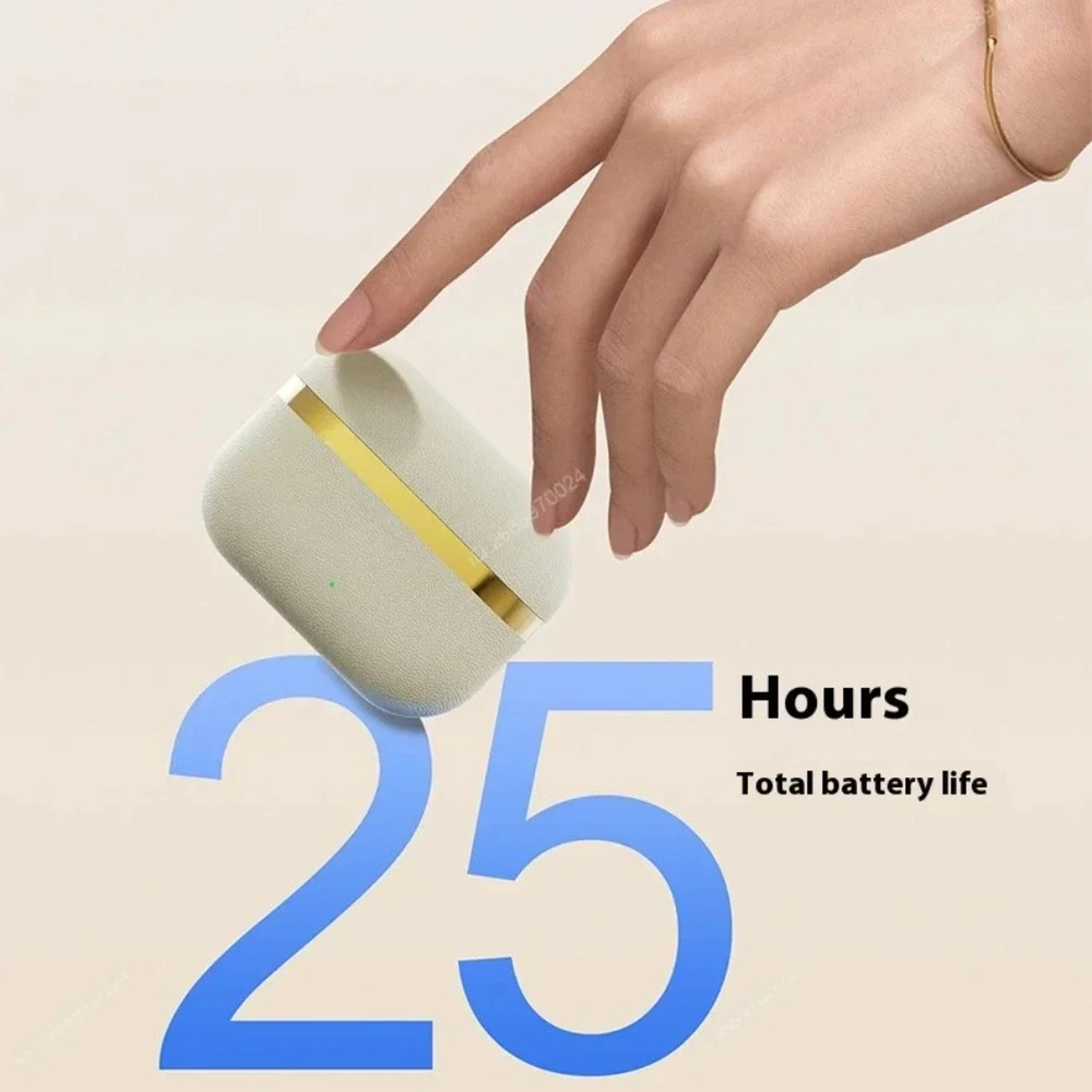 Leather Texture TWS Bluetooth Earbuds with Touch Control Long Battery Wireless Earbuds – view 3